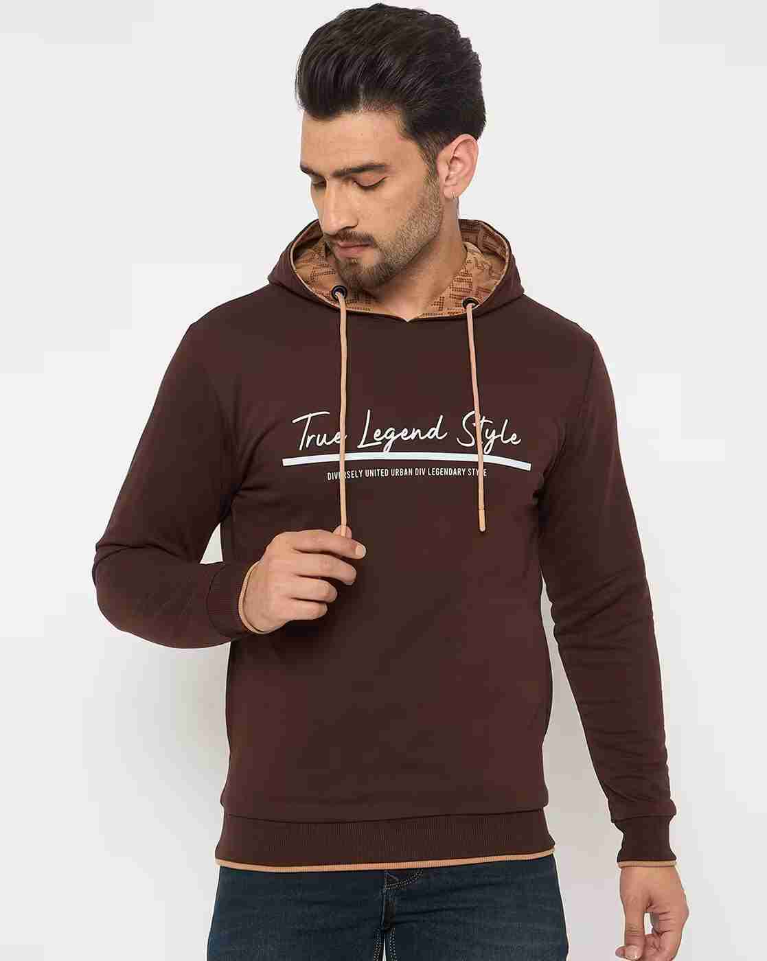 DUKE | Men Typographic Print Regular Fit Reversible Hoodie|1