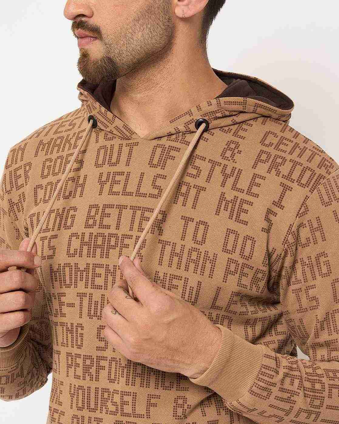 DUKE | Men Typographic Print Regular Fit Reversible Hoodie|7