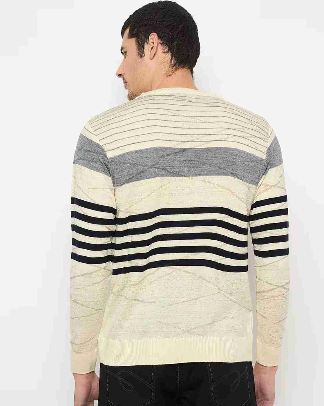 DUKE | Men Striped Regular Fit Crew-Neck Pullover|3