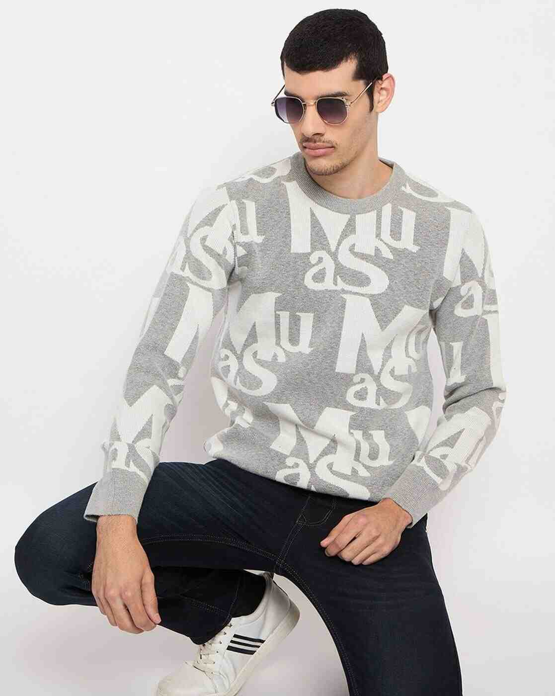 DUKE | Men Typographic Print Regular Fit Pullover|4