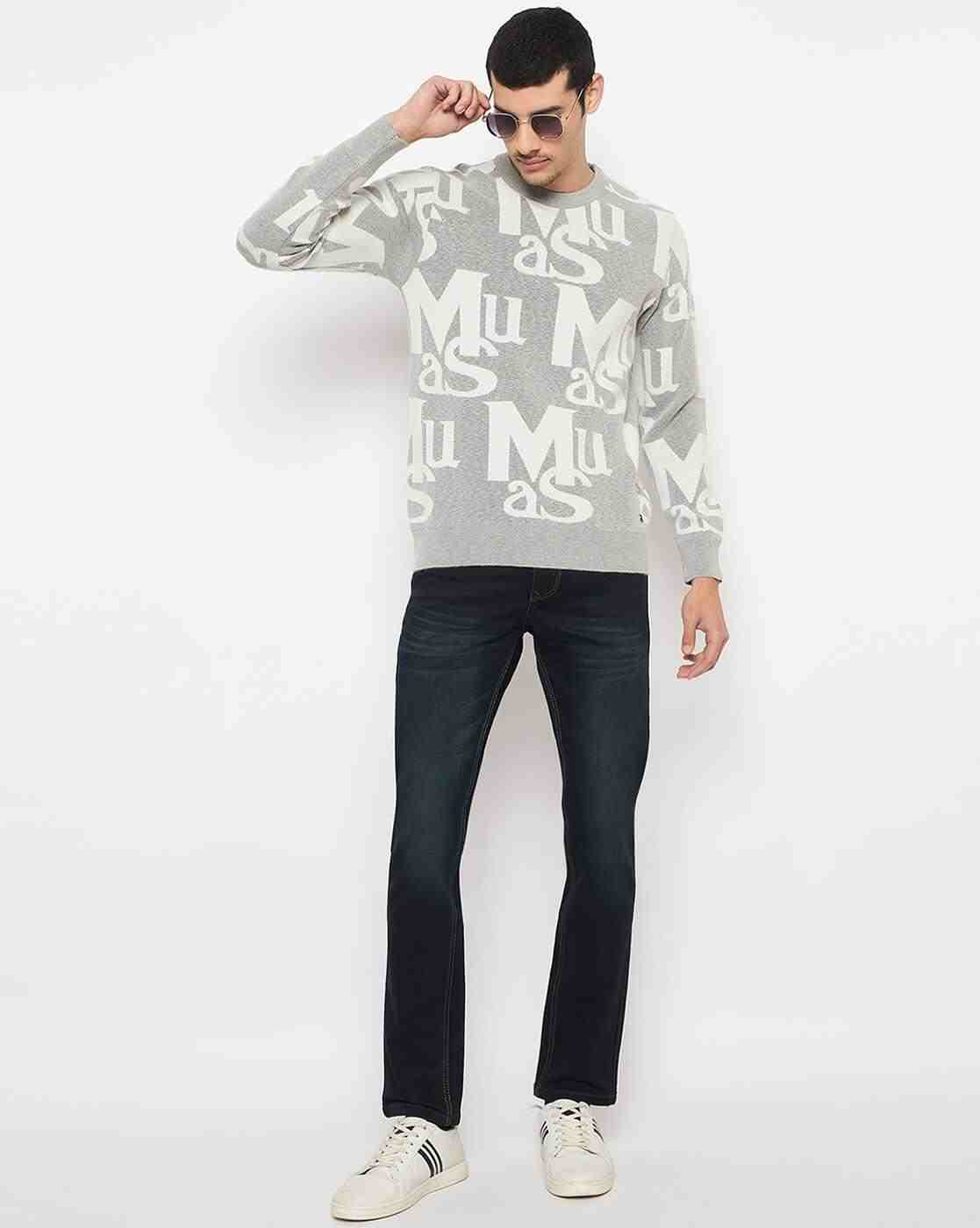 DUKE | Men Typographic Print Regular Fit Pullover|5