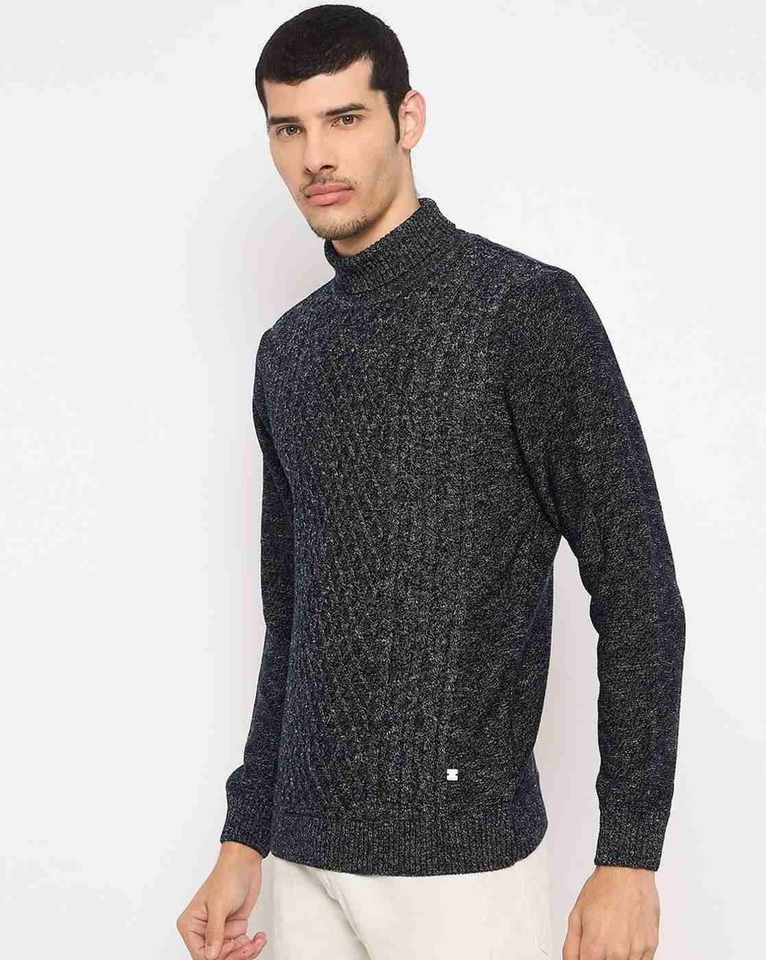 DUKE | Men Cable-Knit Regular Fit Turtleneck Pullover|1