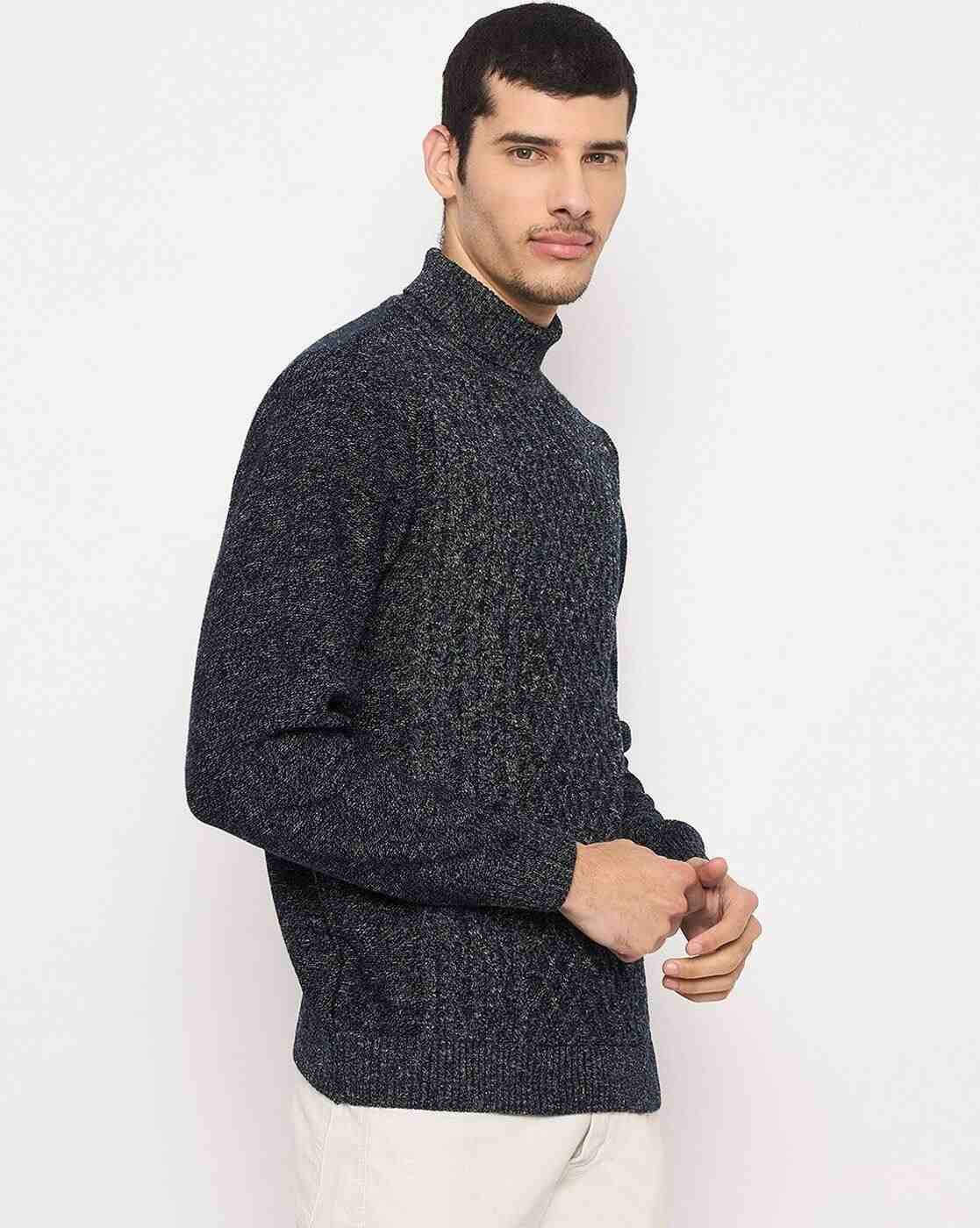 DUKE | Men Cable-Knit Regular Fit Turtleneck Pullover|2