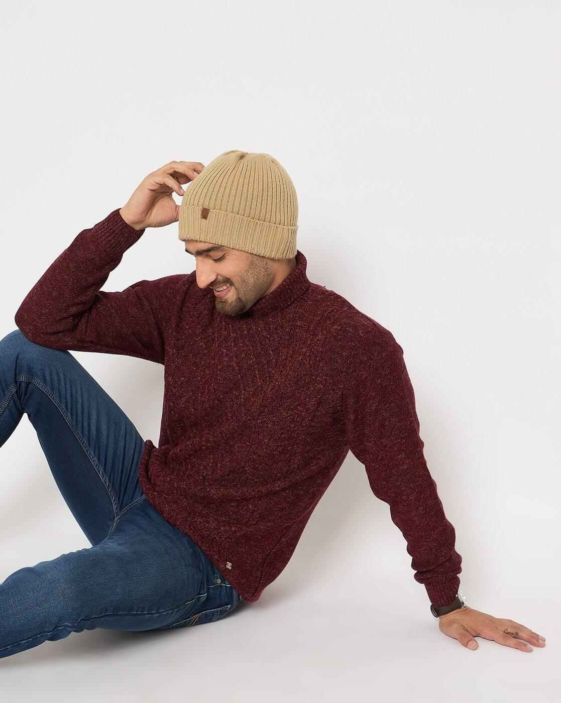 DUKE | Men Cable-Knit Regular Fit Turtleneck Pullover|4