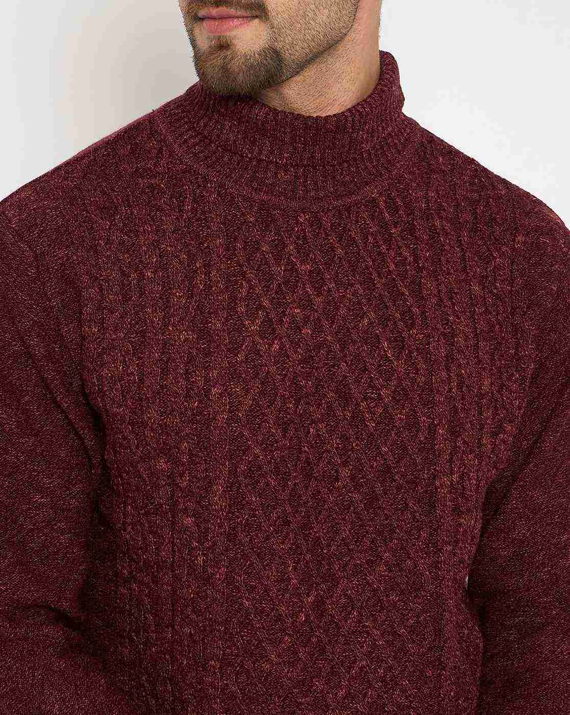 DUKE | Men Cable-Knit Regular Fit Turtleneck Pullover|6