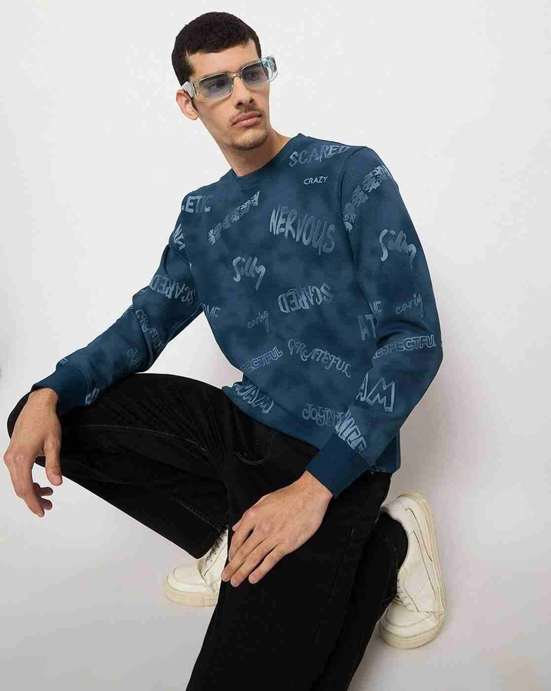 DUKE | Men Typographic Print Regular Fit Sweatshirt|4