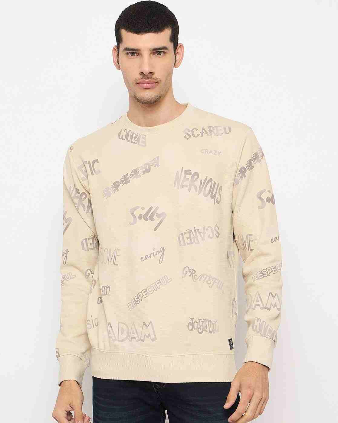 Men Typographic Print Regular Fit Sweatshirt