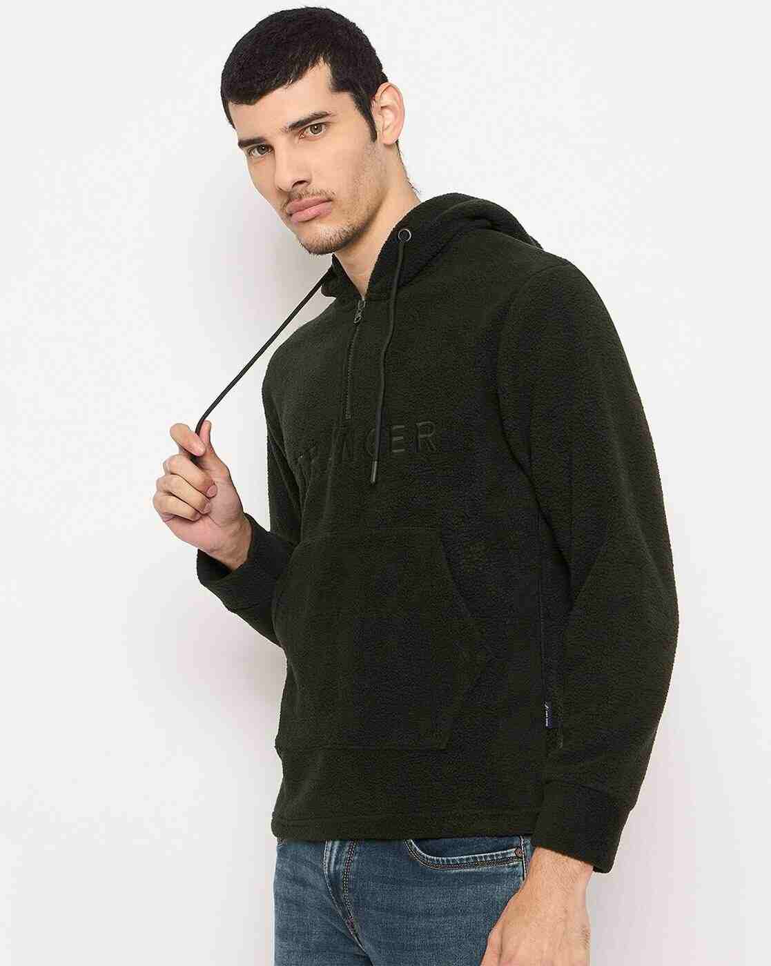 DUKE | Men Typographic Print Regular Fit Hoodie with Kangaroo Pocket|1