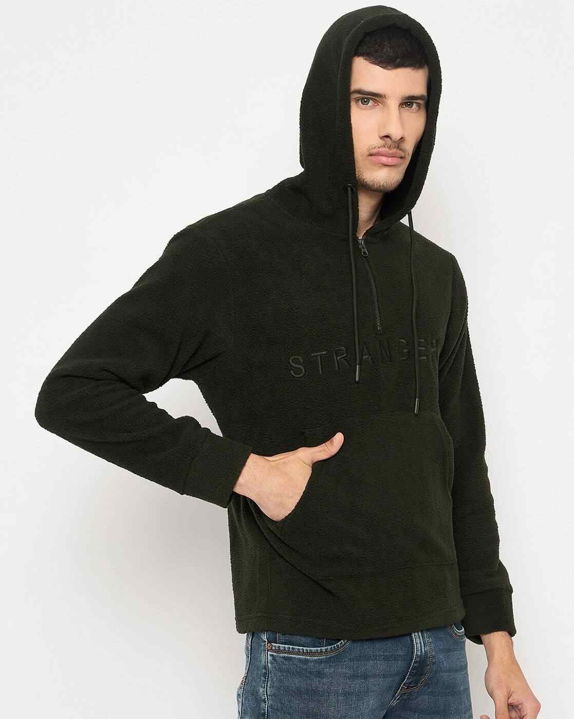 DUKE | Men Typographic Print Regular Fit Hoodie with Kangaroo Pocket|2