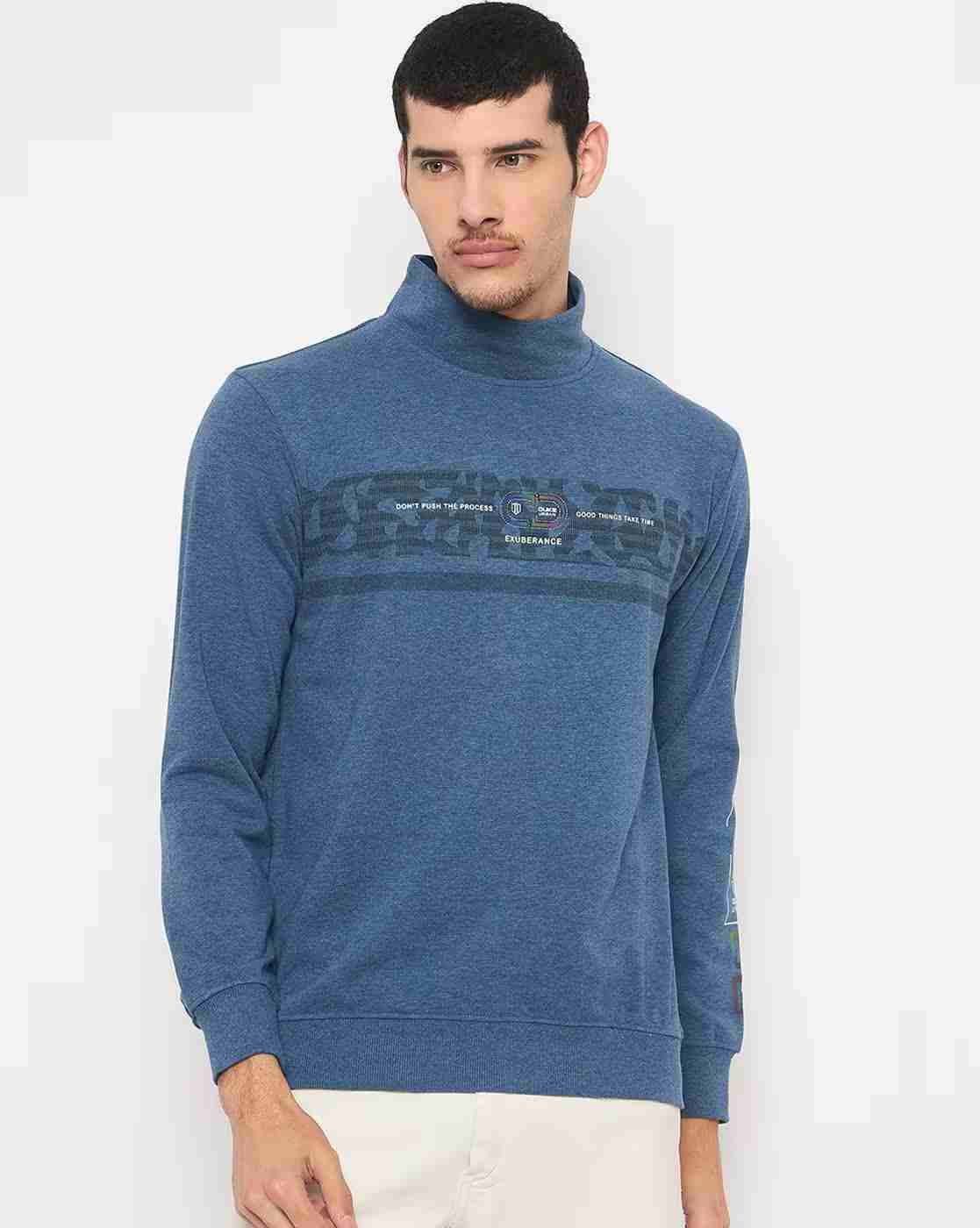 Men Placement Print Regular Fit Sweatshirt