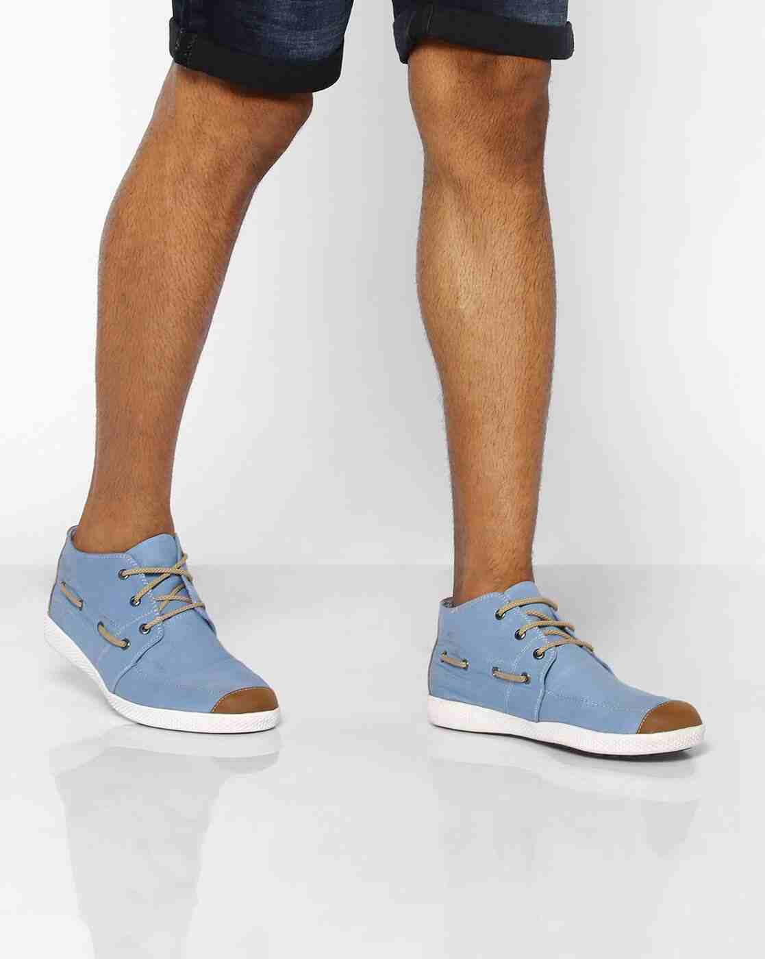 Mid-Top Lace-Up Sneakers