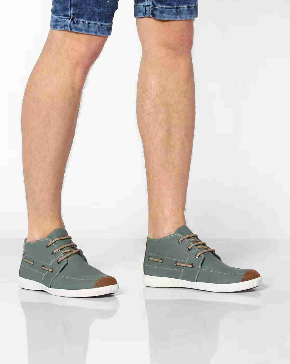 Mid-Top Lace-Up Sneakers