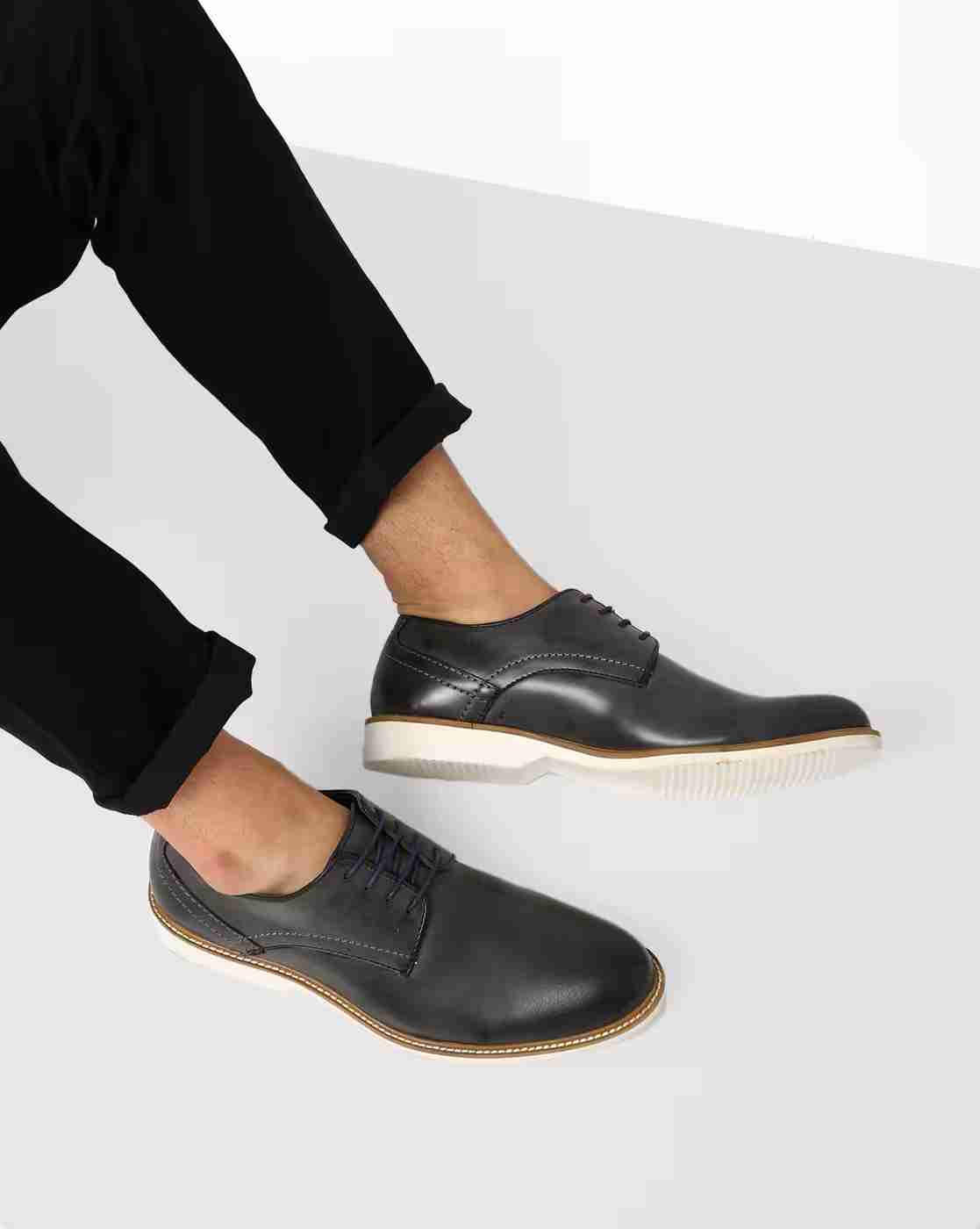 DUKE | Plain-Toe Derby Casual Shoes|0