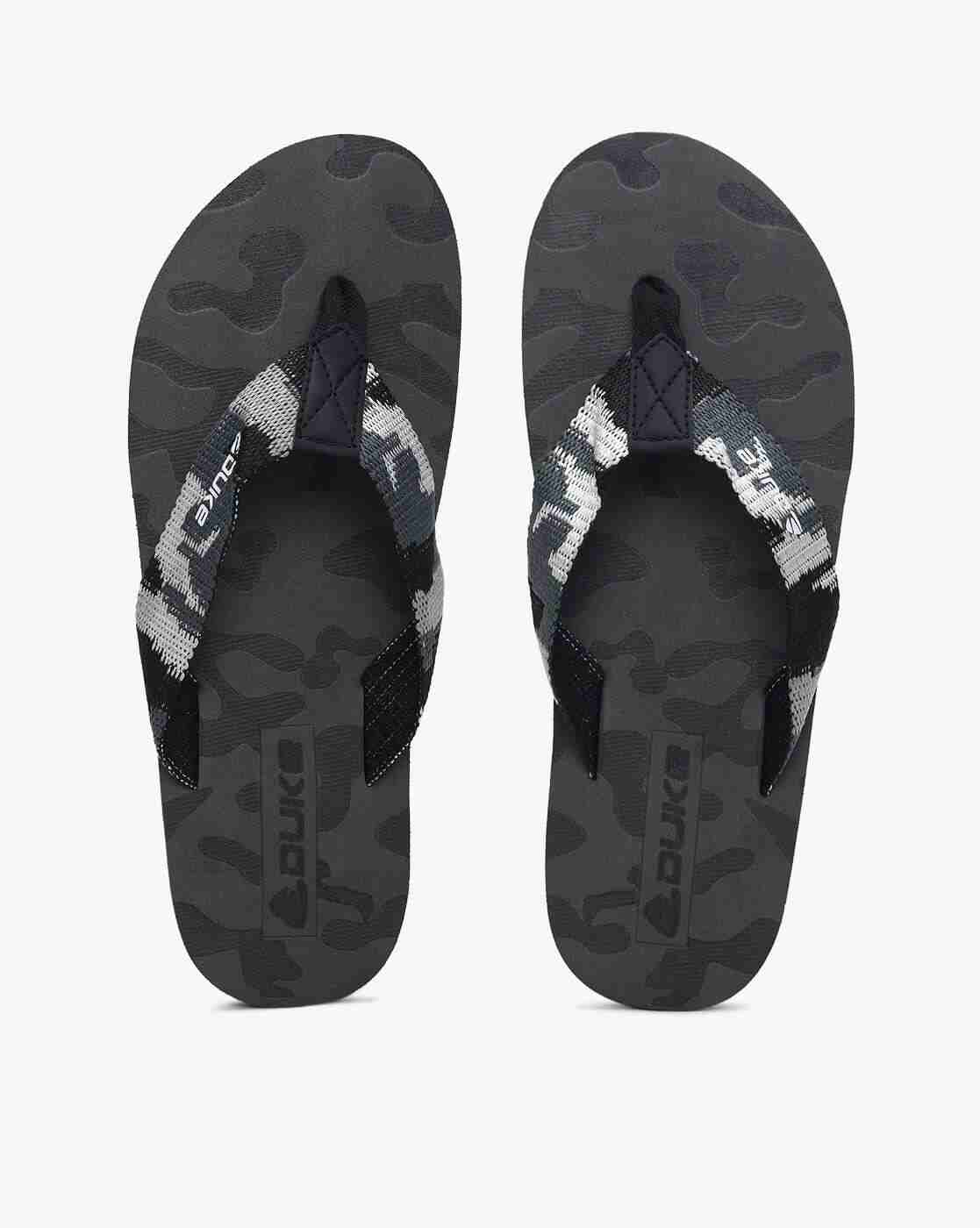 DUKE | Camo Print Thong-Strap Flip Flops|0