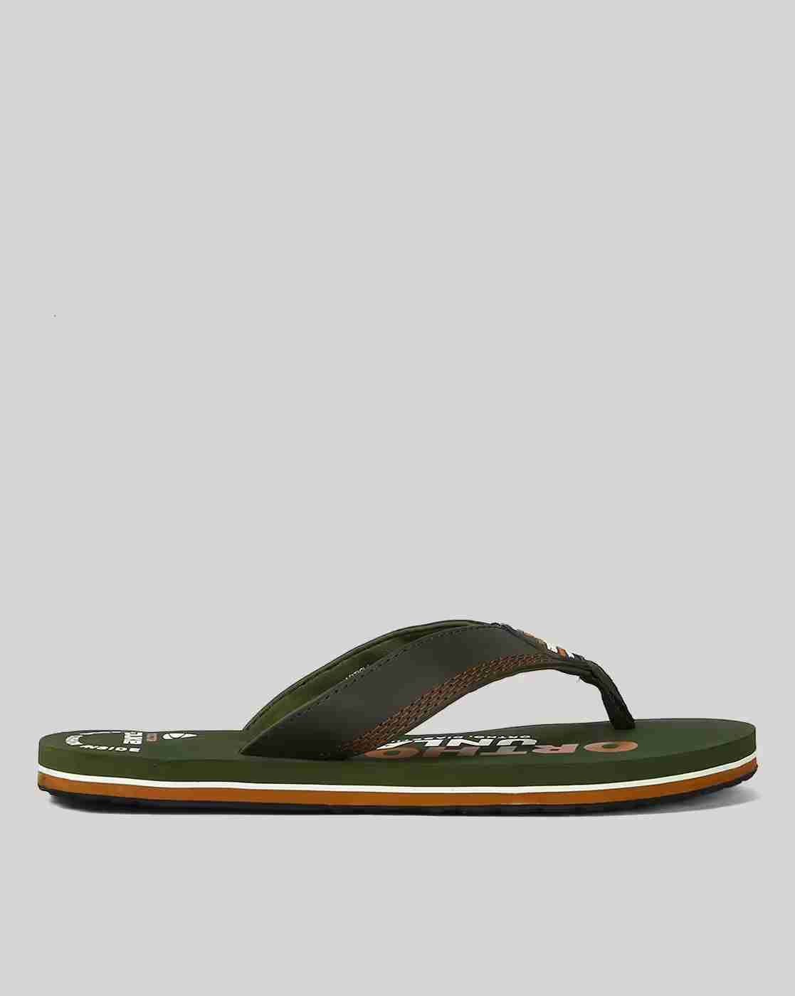 DUKE | Men Brand Print Thong-Strap Flip-Flops|2