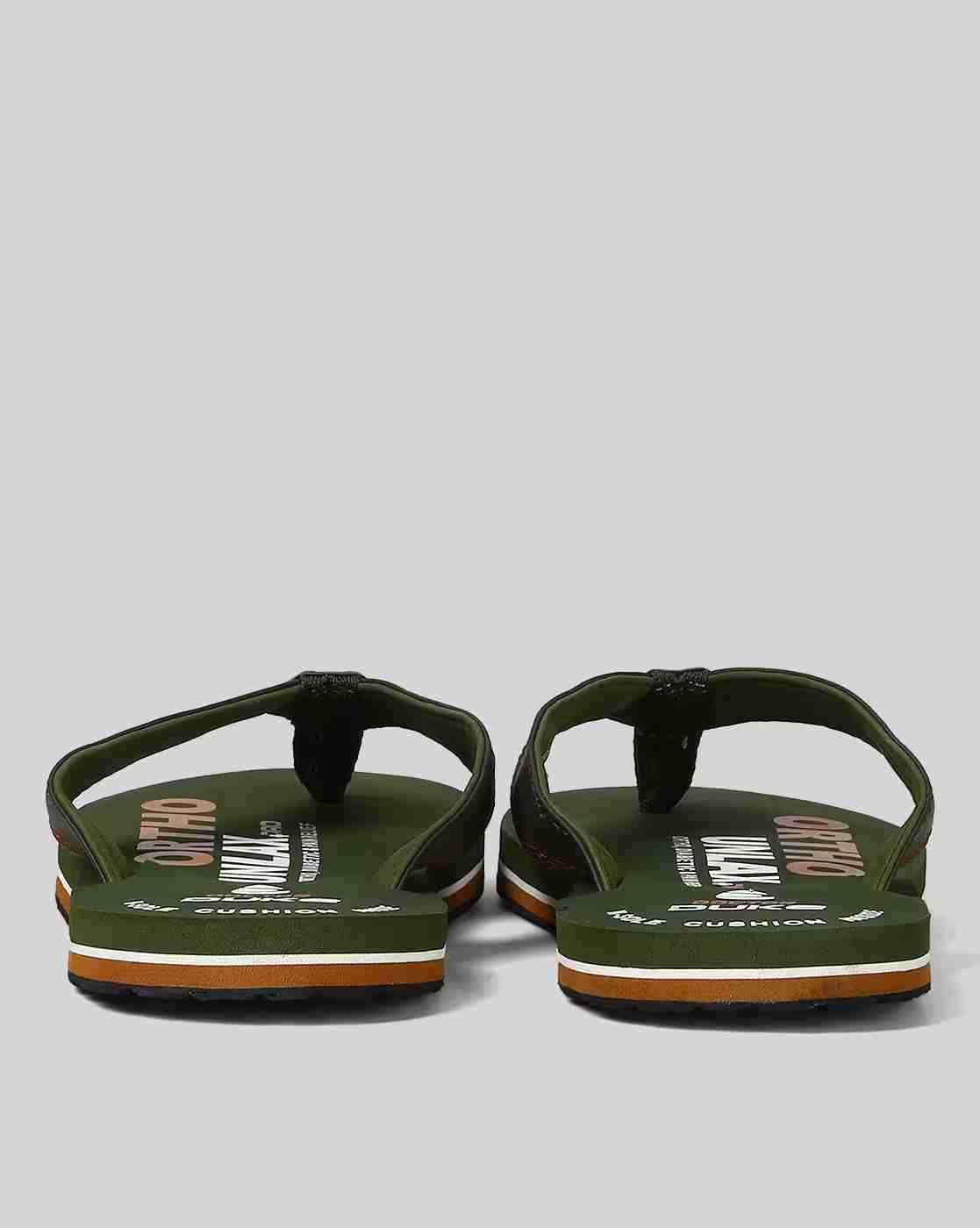 DUKE | Men Brand Print Thong-Strap Flip-Flops|4