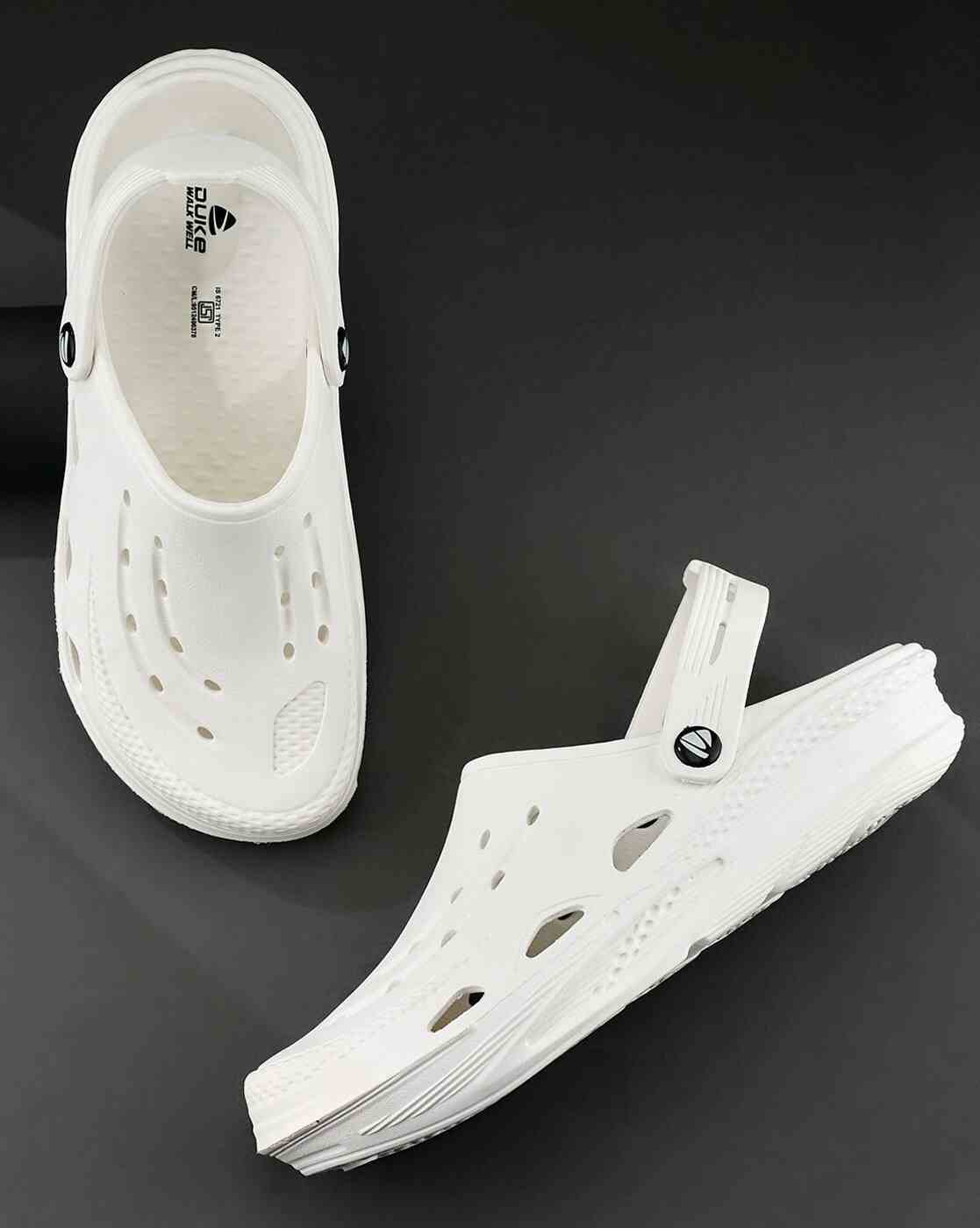 Men Perforated Sling-Back Clogs