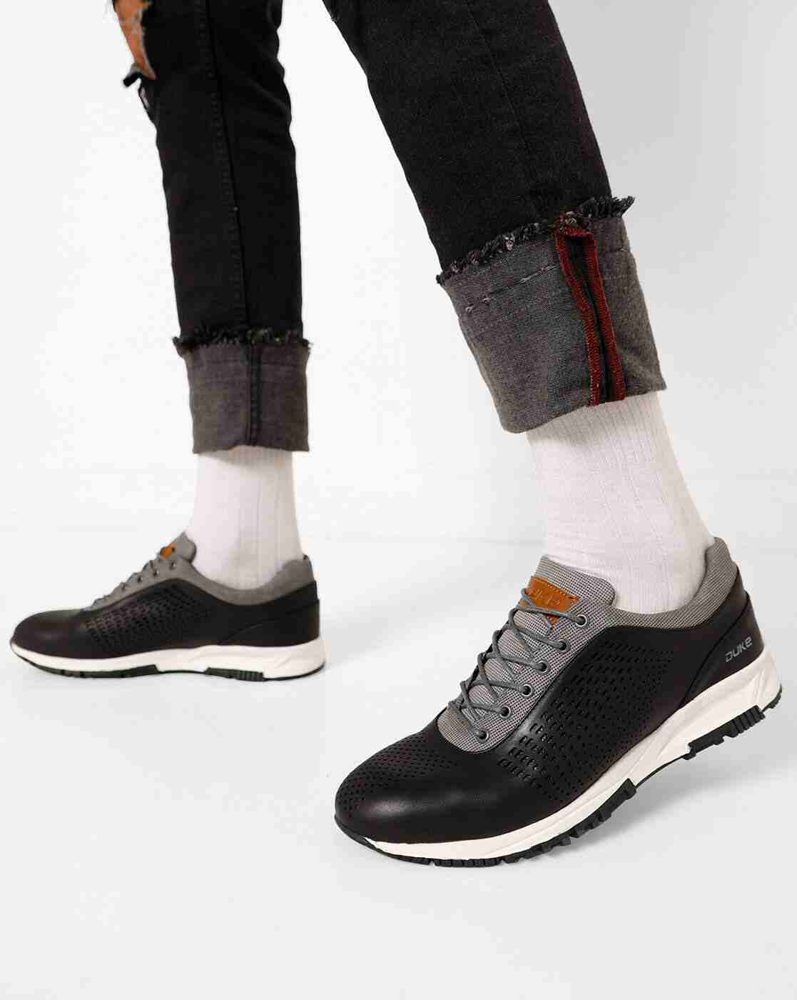 DUKE | Laser-Cut Lace-Up Sneakers|0