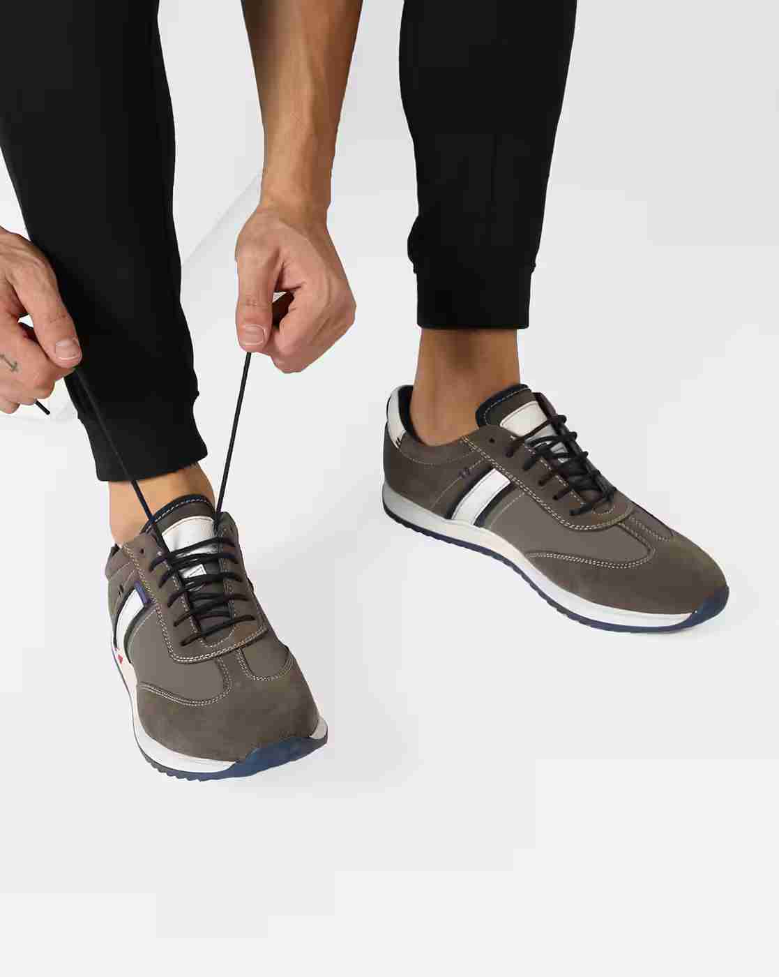 Low-Top Sneakers with Contrast Panels