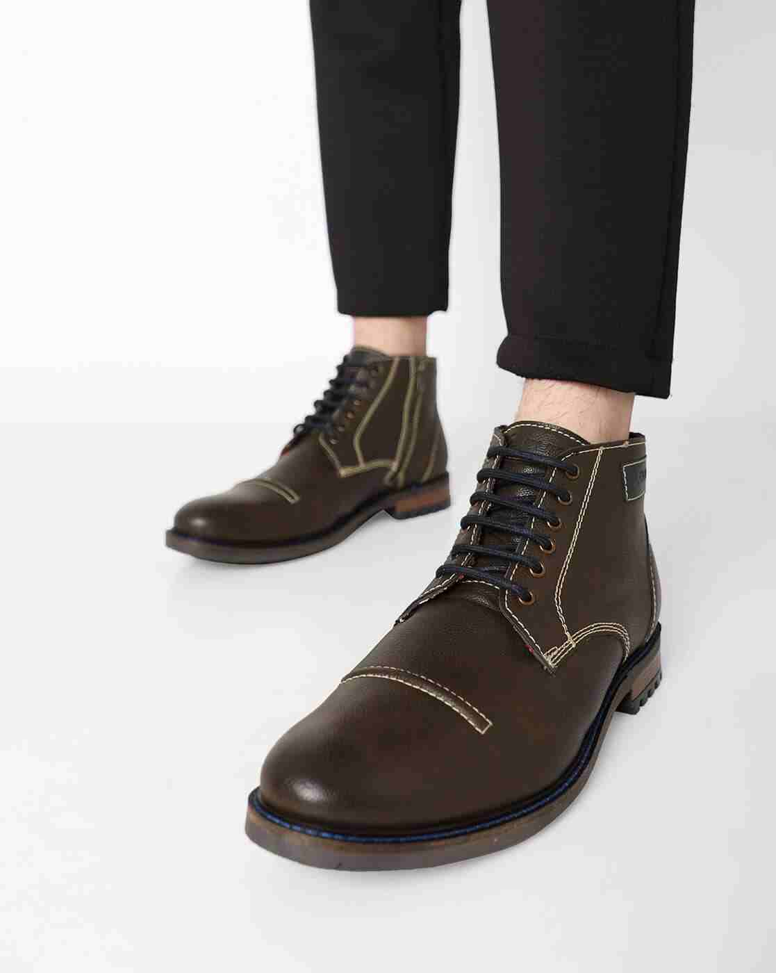 DUKE | Ankle-Length Textured Boots|0