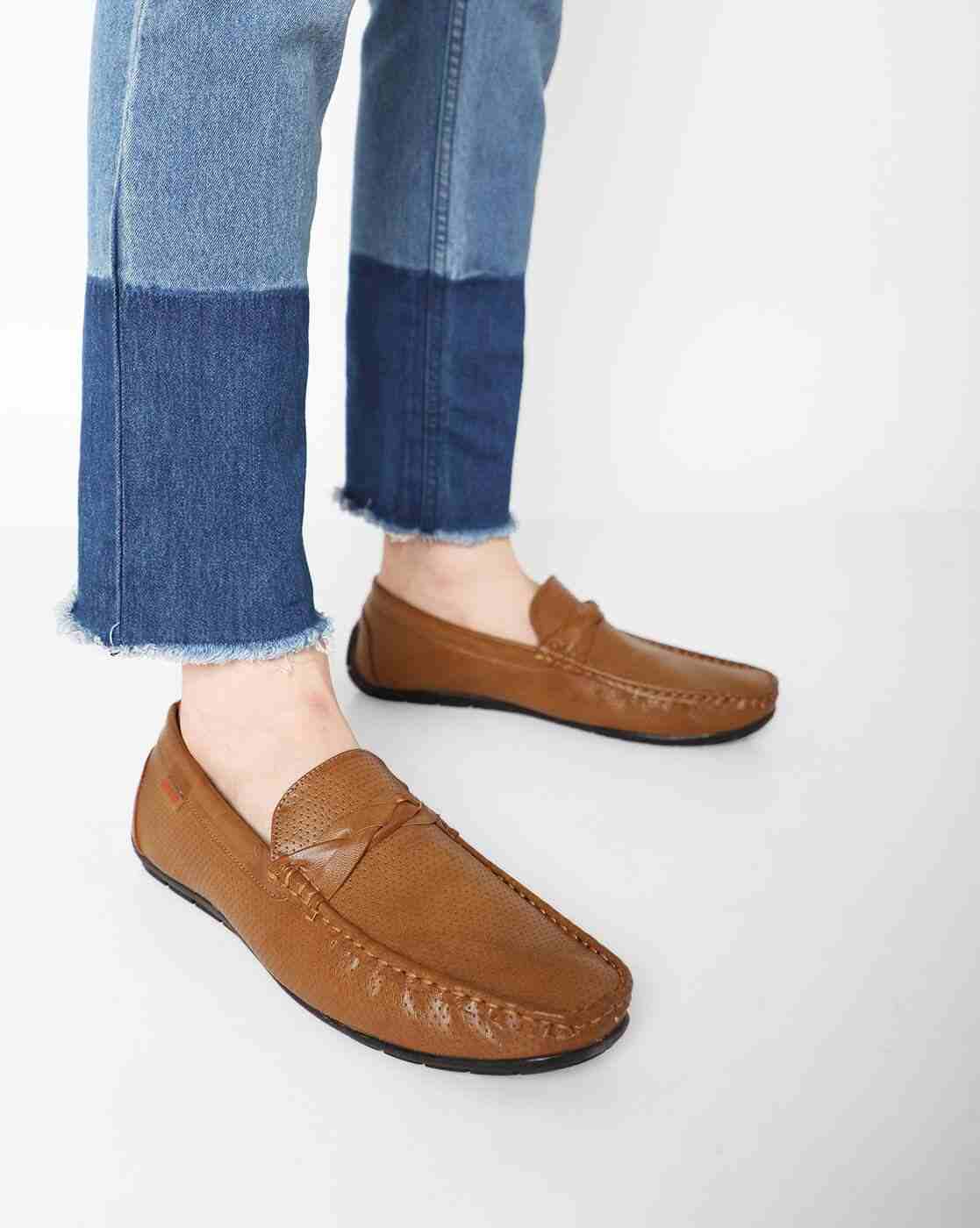 Low-Top Loafers with Perforations