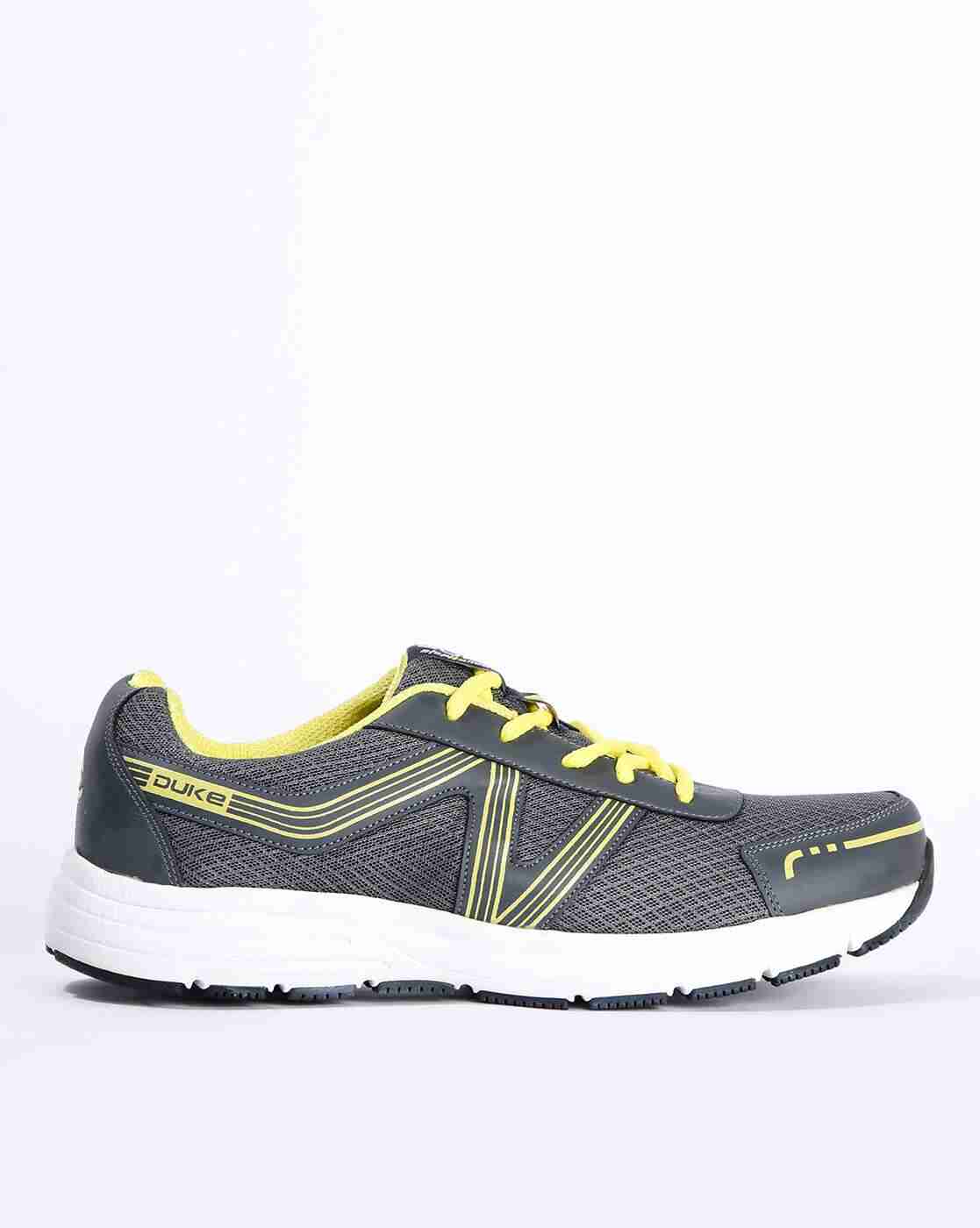 Panelled Lace-Up Sports Shoes