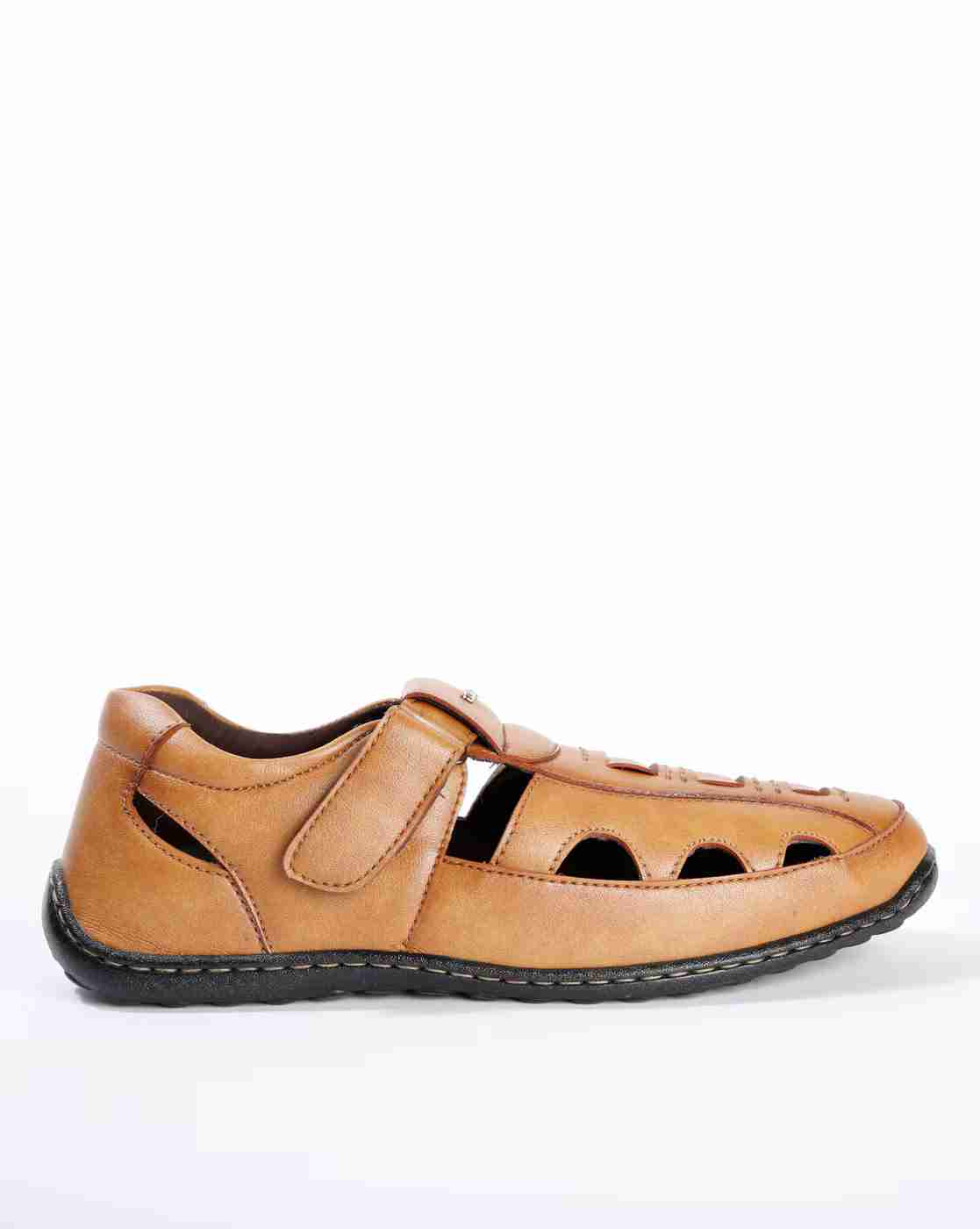 Textured Sandals with Cutouts