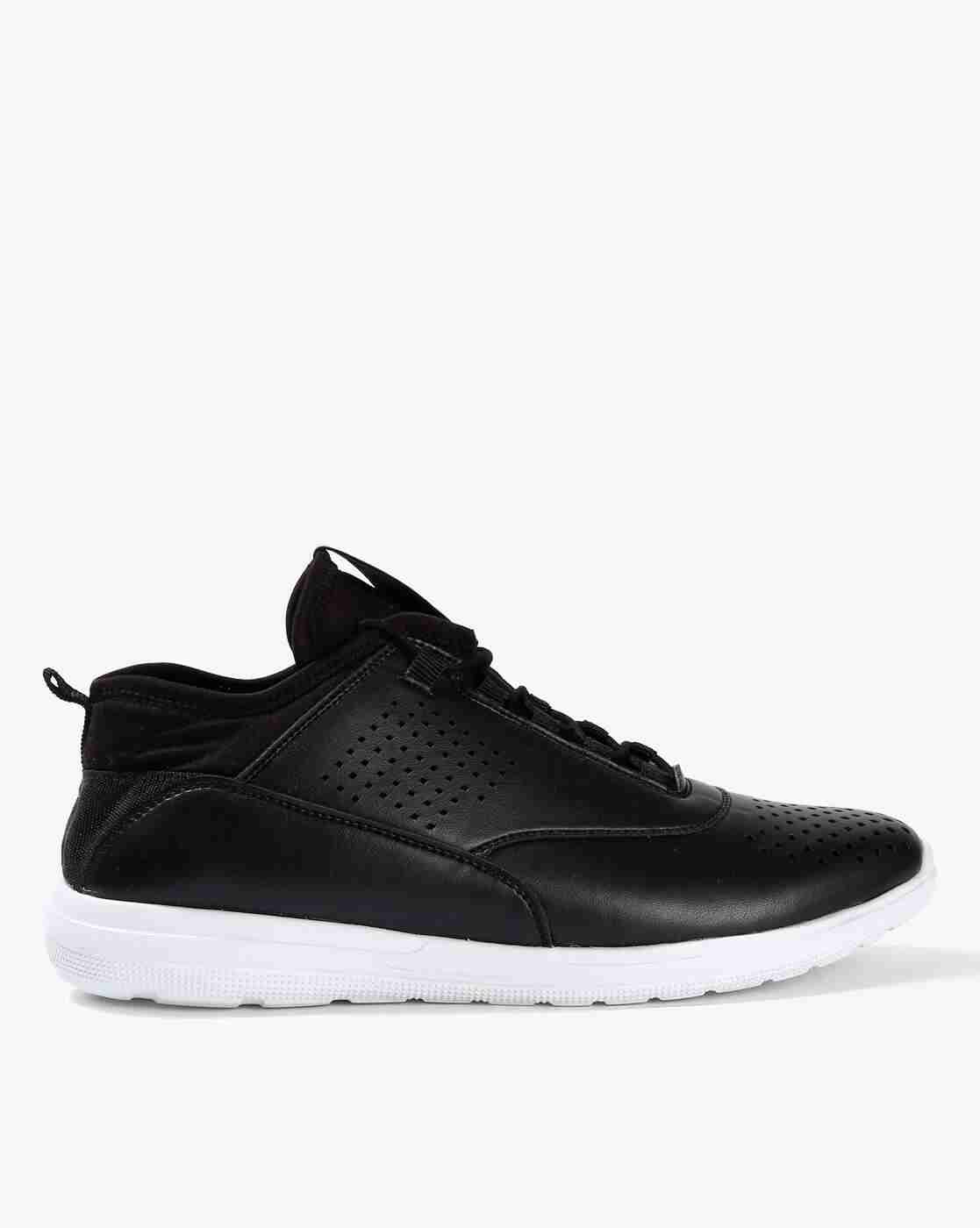 Low-Top Textured Sneakers with Toggle Closure