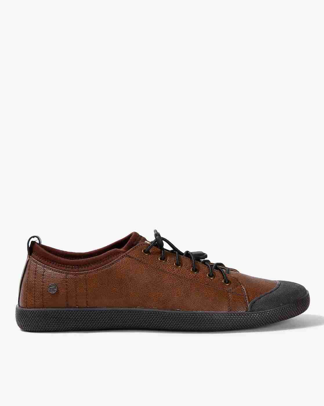 Textured Low-Top Sneakers with Toggle Closure