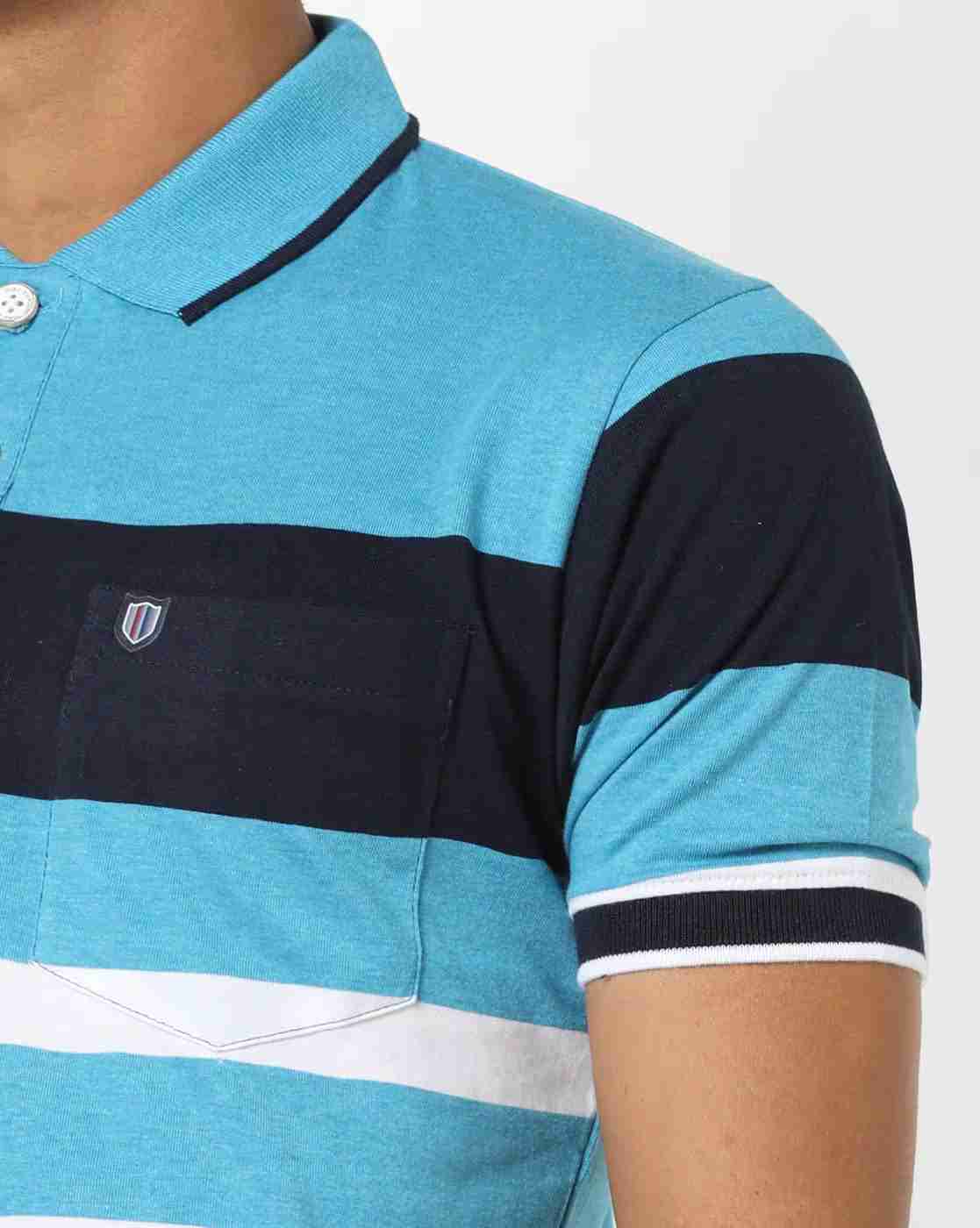 DUKE | Striped Polo T-shirt with Patch Pocket|5
