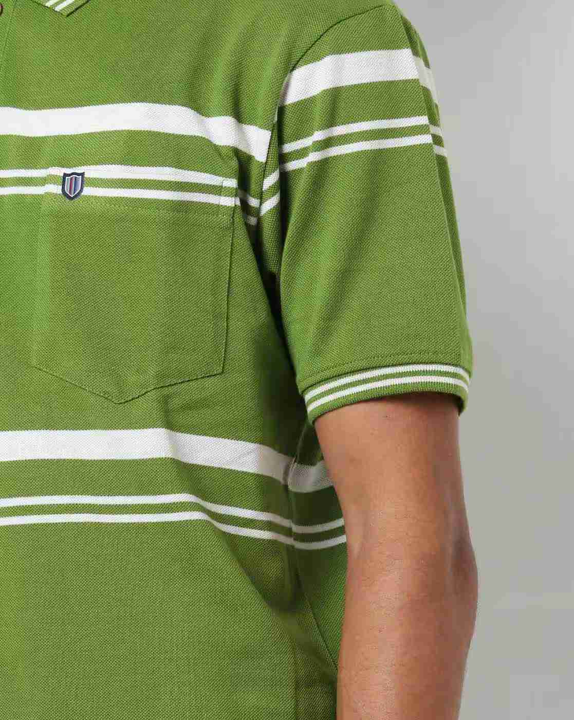 DUKE | Striped Polo T-shirt with Patch Pocket|5