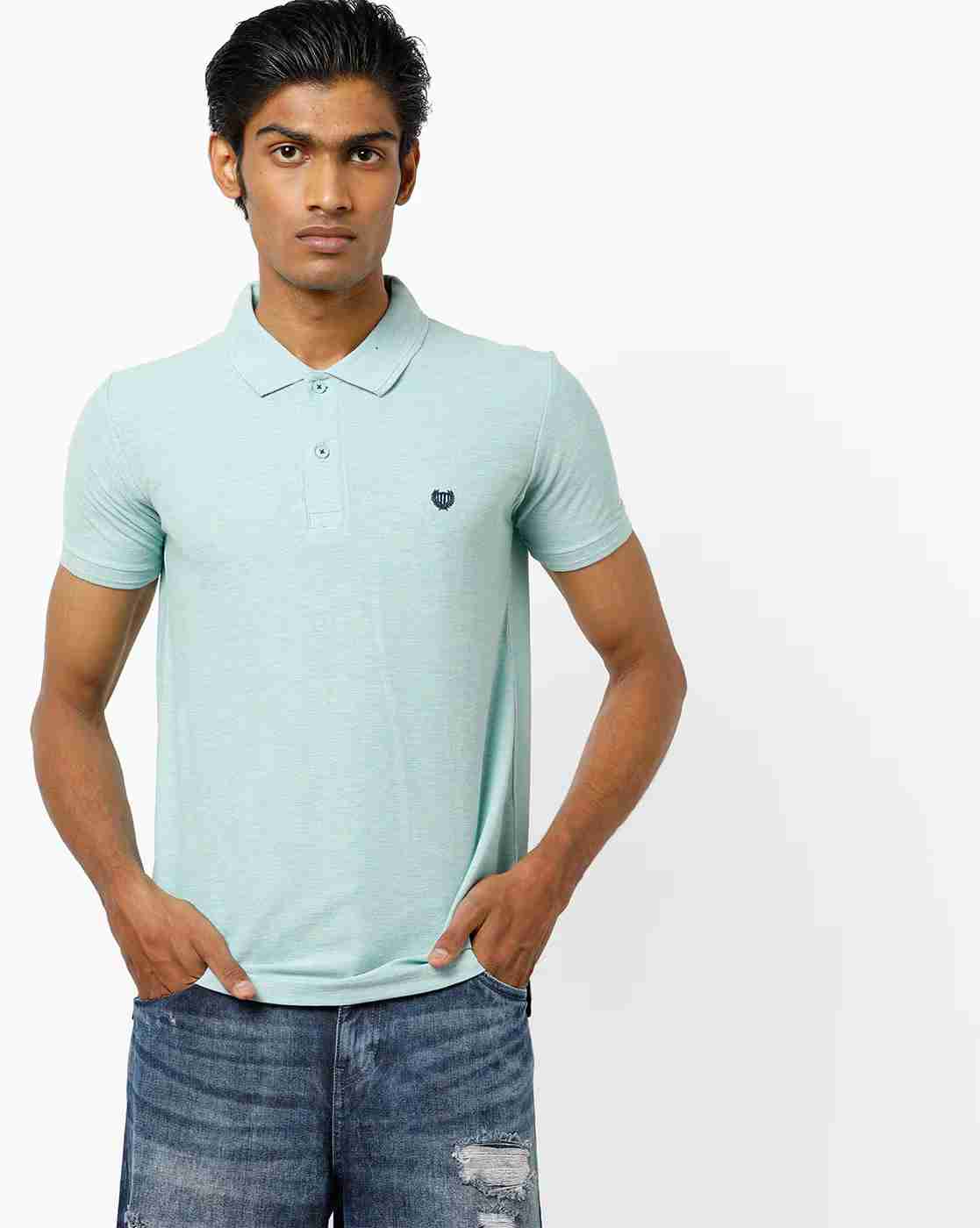 Slim Fit Polo T-shirt with Vented Hems
