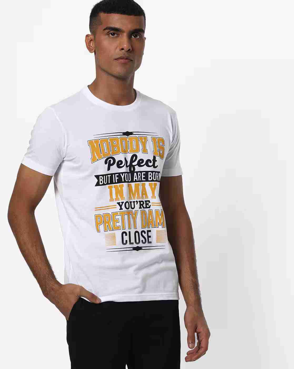 DUKE | Typographic Print Slim Fit Crew-Neck T-shirt|0