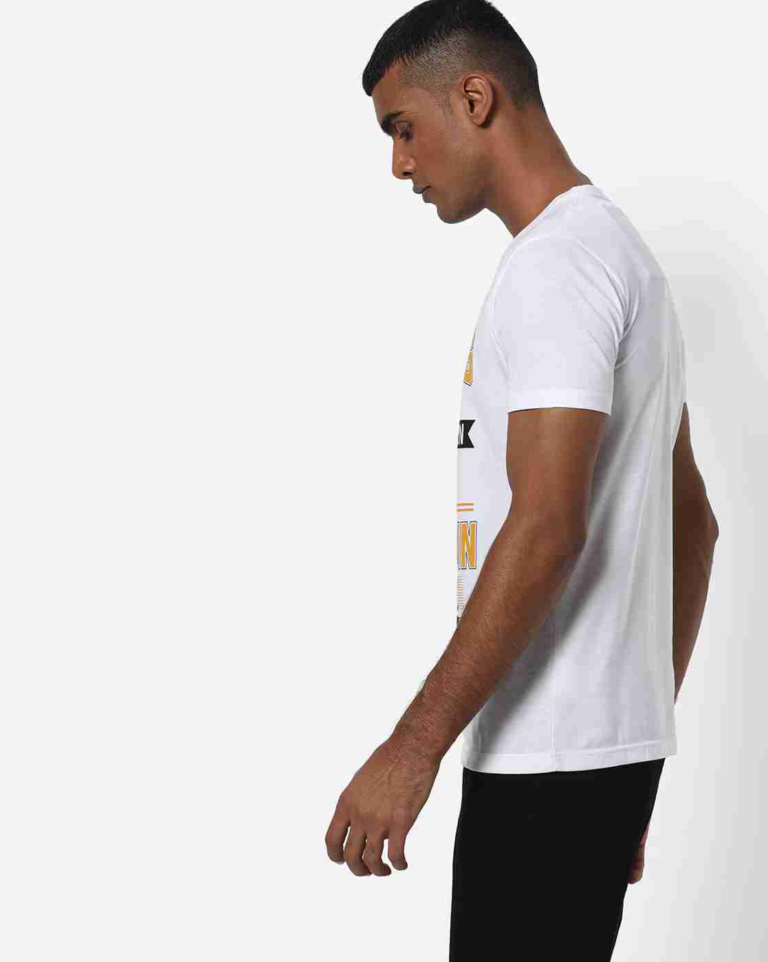 DUKE | Typographic Print Slim Fit Crew-Neck T-shirt|1