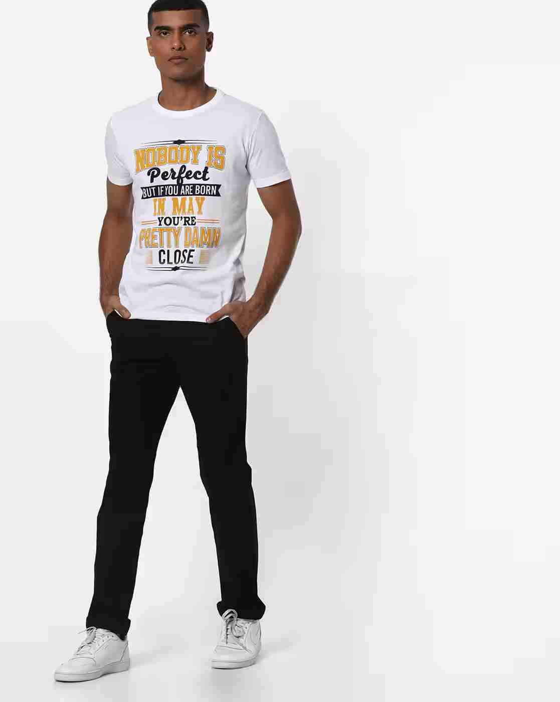 DUKE | Typographic Print Slim Fit Crew-Neck T-shirt|3