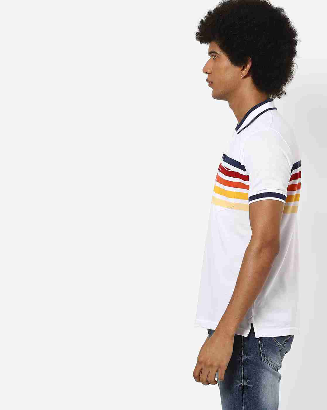 DUKE | Polo T-shirt with Placement Stripes|1