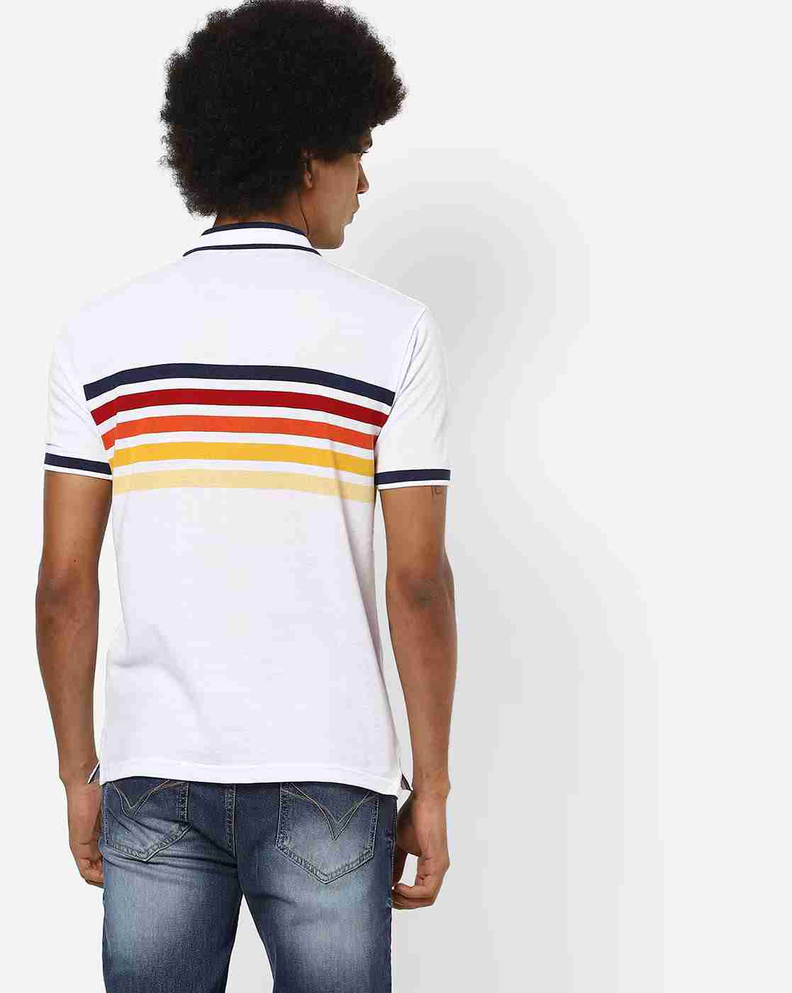 DUKE | Polo T-shirt with Placement Stripes|2
