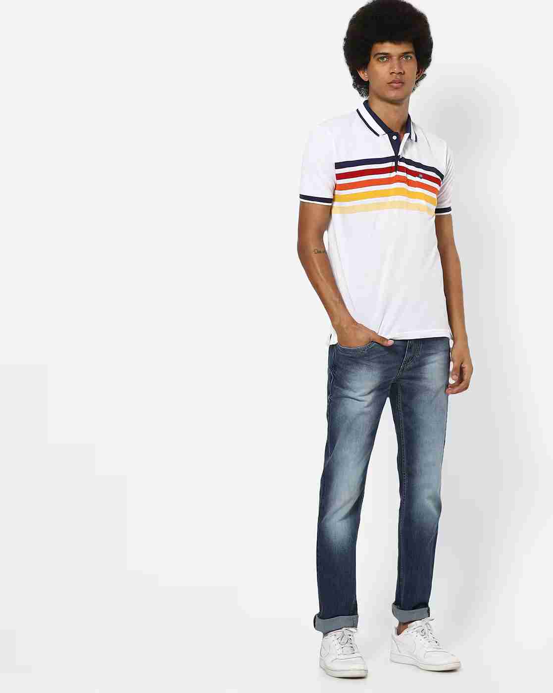 DUKE | Polo T-shirt with Placement Stripes|3