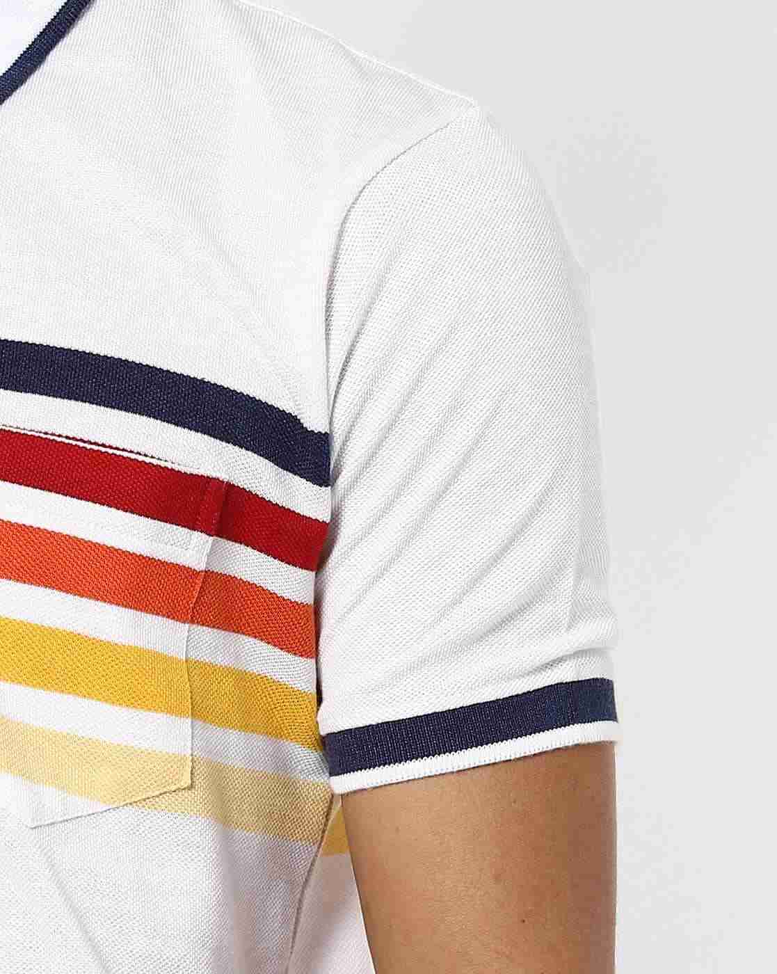 DUKE | Polo T-shirt with Placement Stripes|5