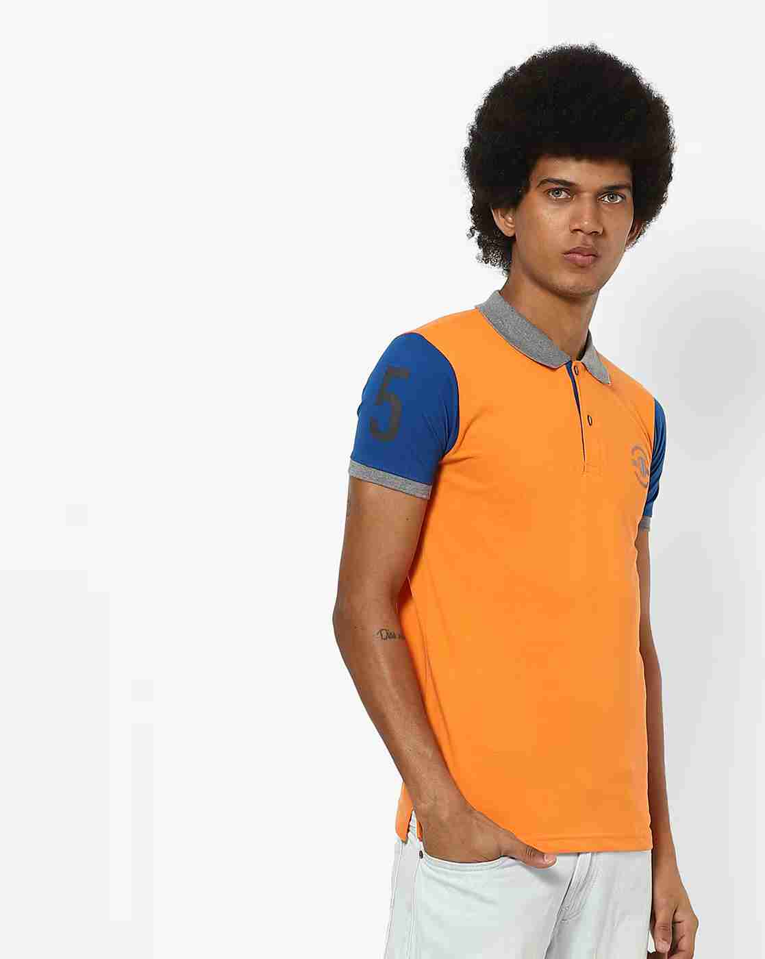 Colourblock Slim Fit Polo T-shirt