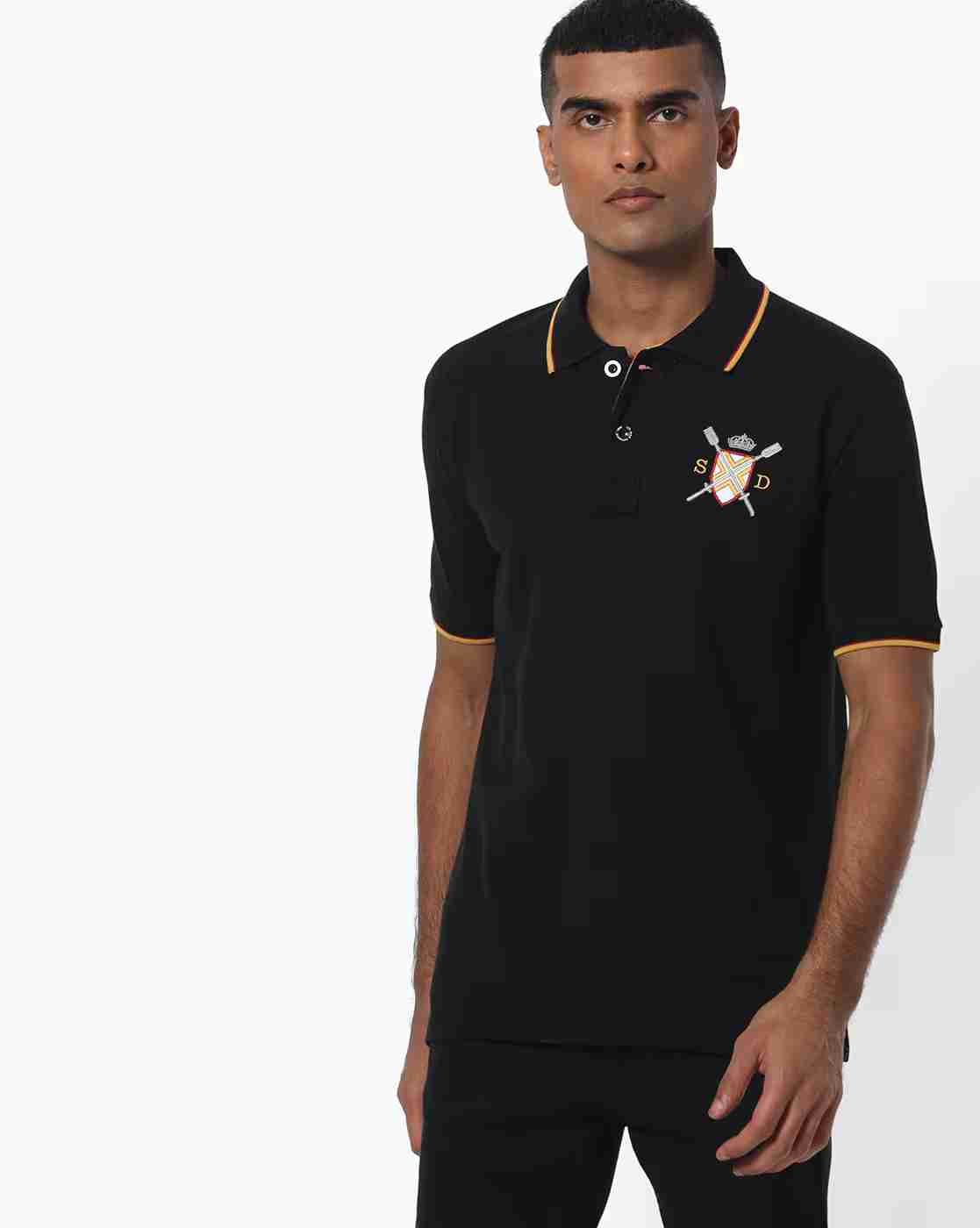Polo T-shirt with Placement Embroidery