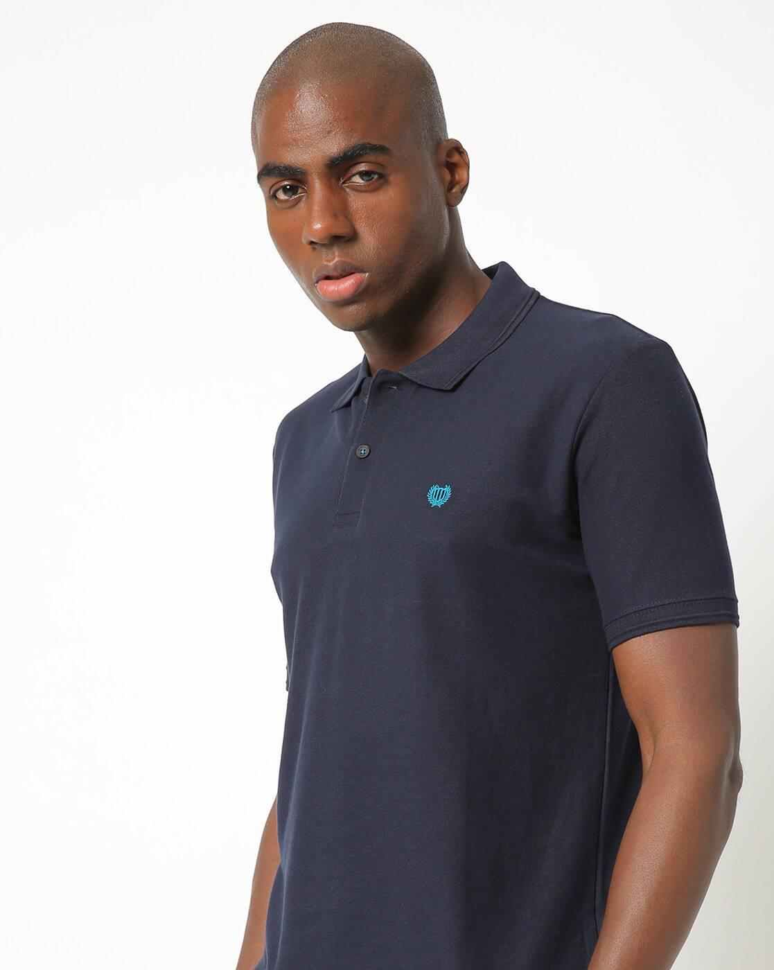 Slim Fit Polo T-shirt with Vented Hem