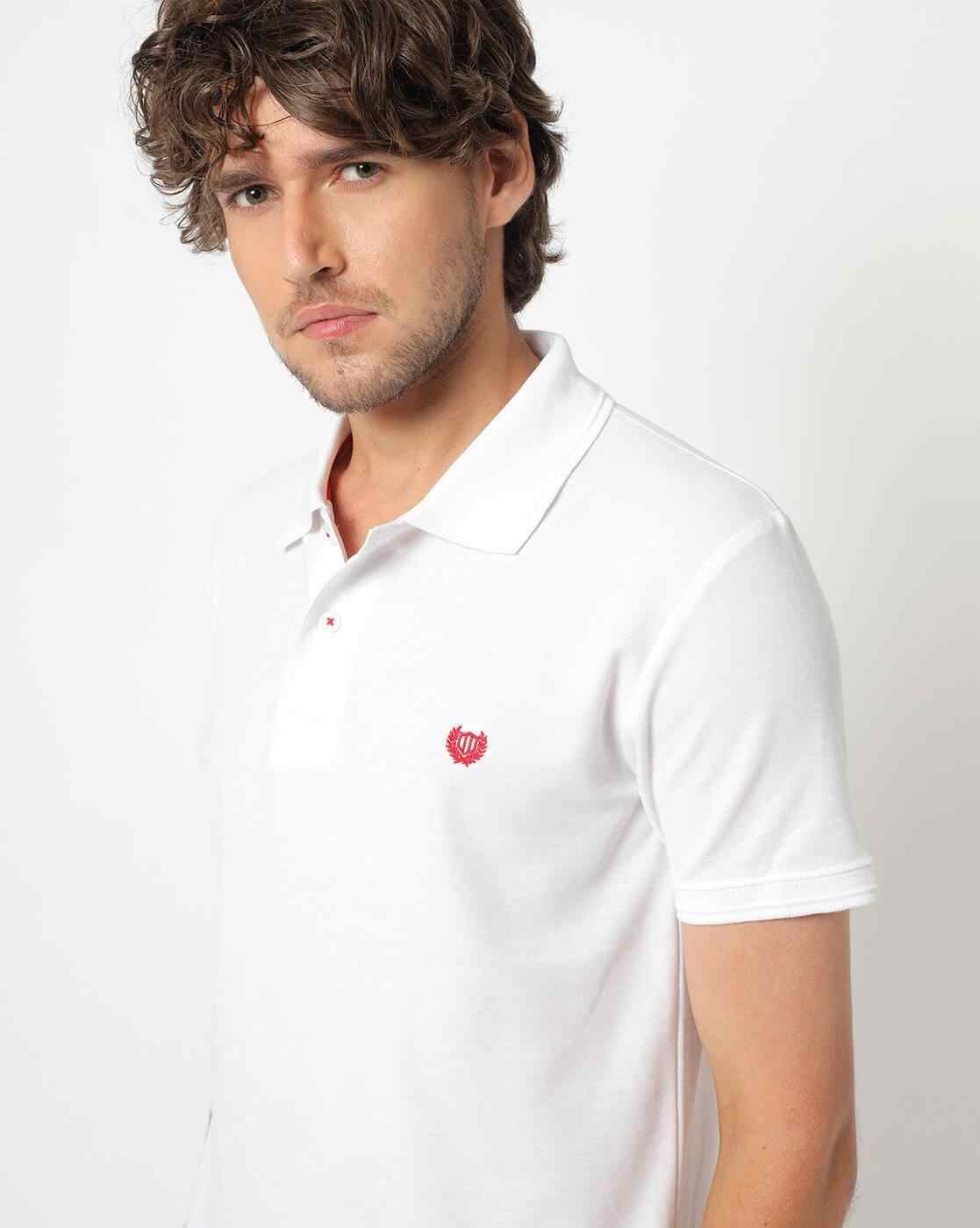 Slim Fit Polo T-shirt with Vented Hem