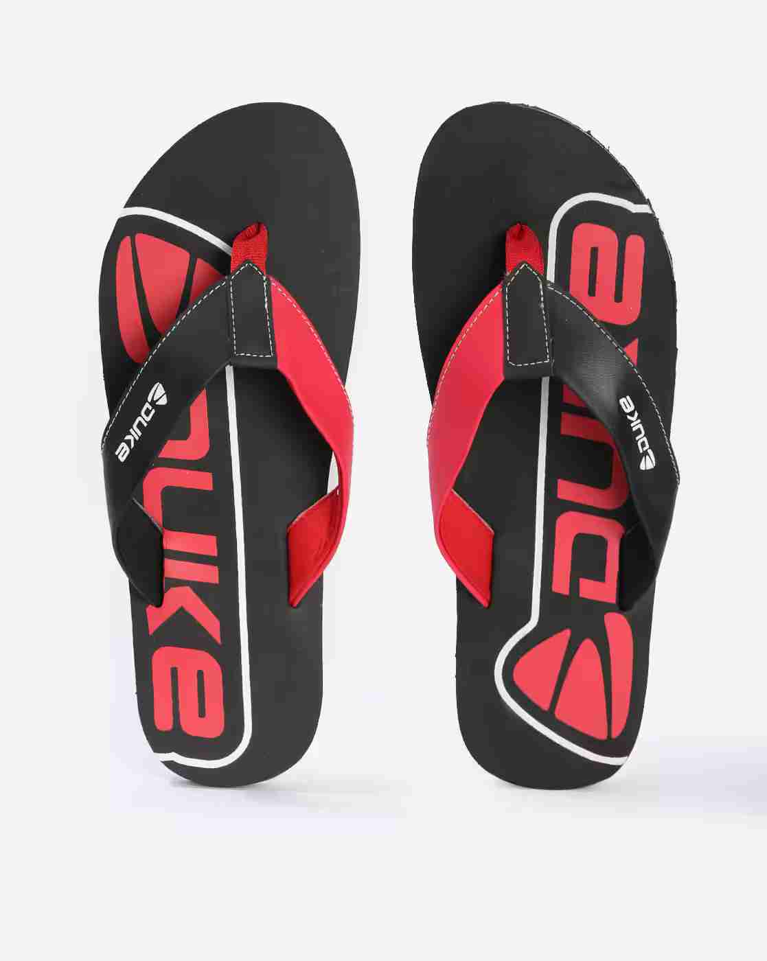 Thong-Strap Flip-Flops with Brand Print