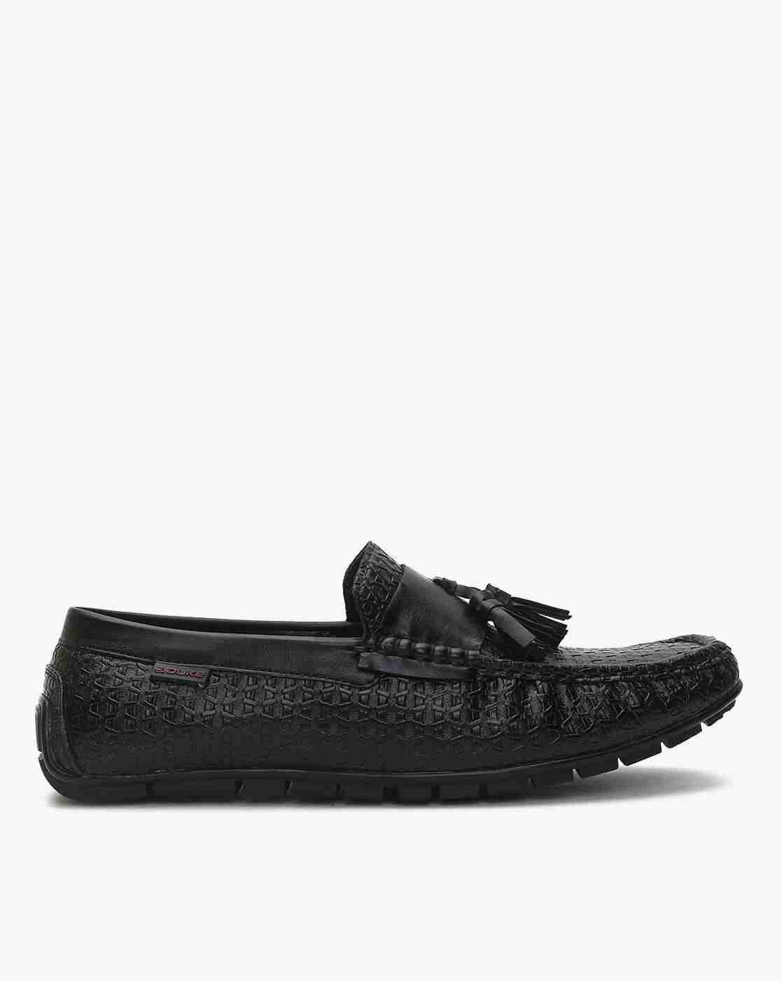Weaved Penny Loafers with Tassels
