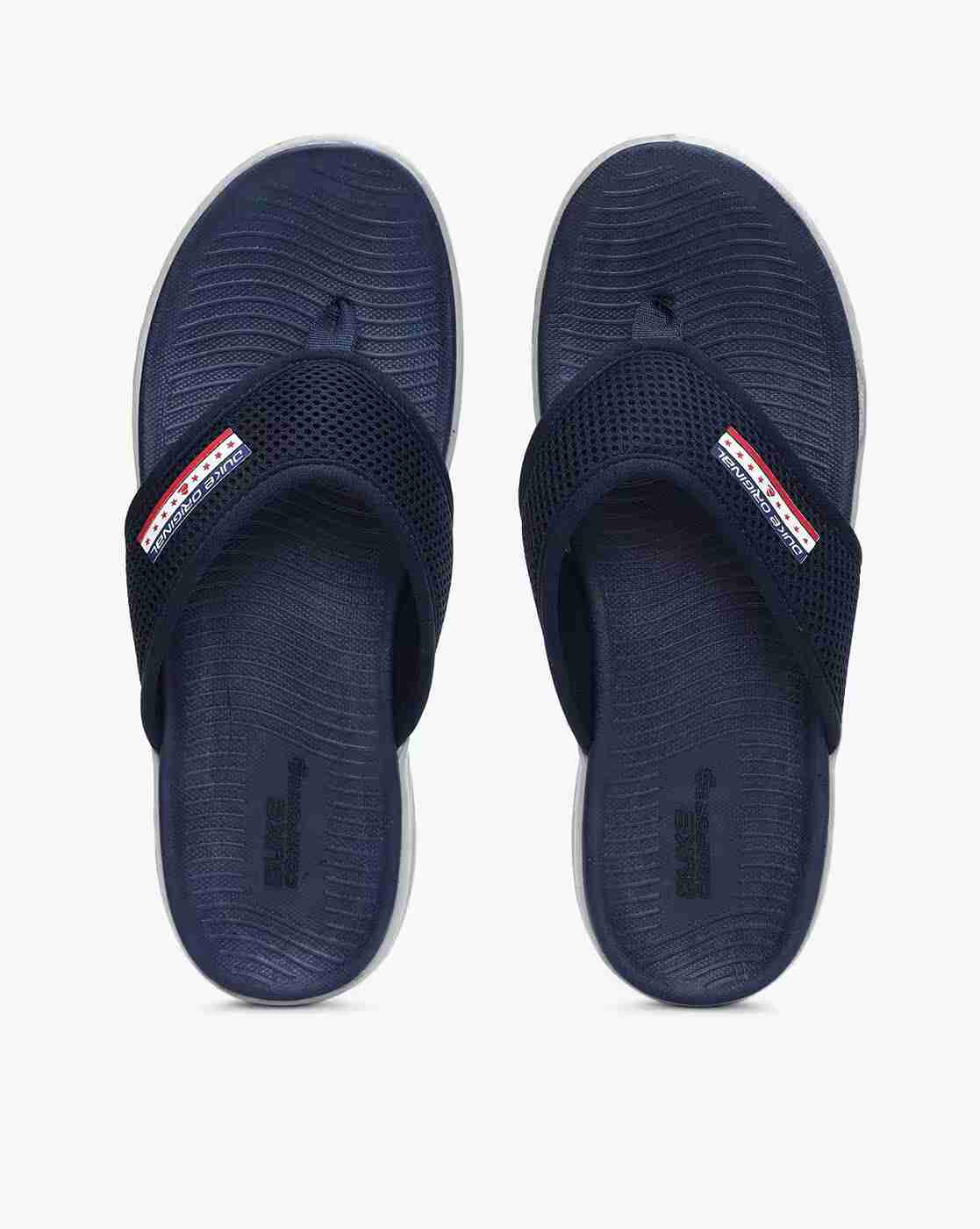 DUKE | Thong-Strap Slippers with Brand Applique|0