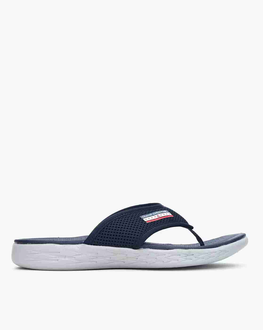 DUKE | Thong-Strap Slippers with Brand Applique|1