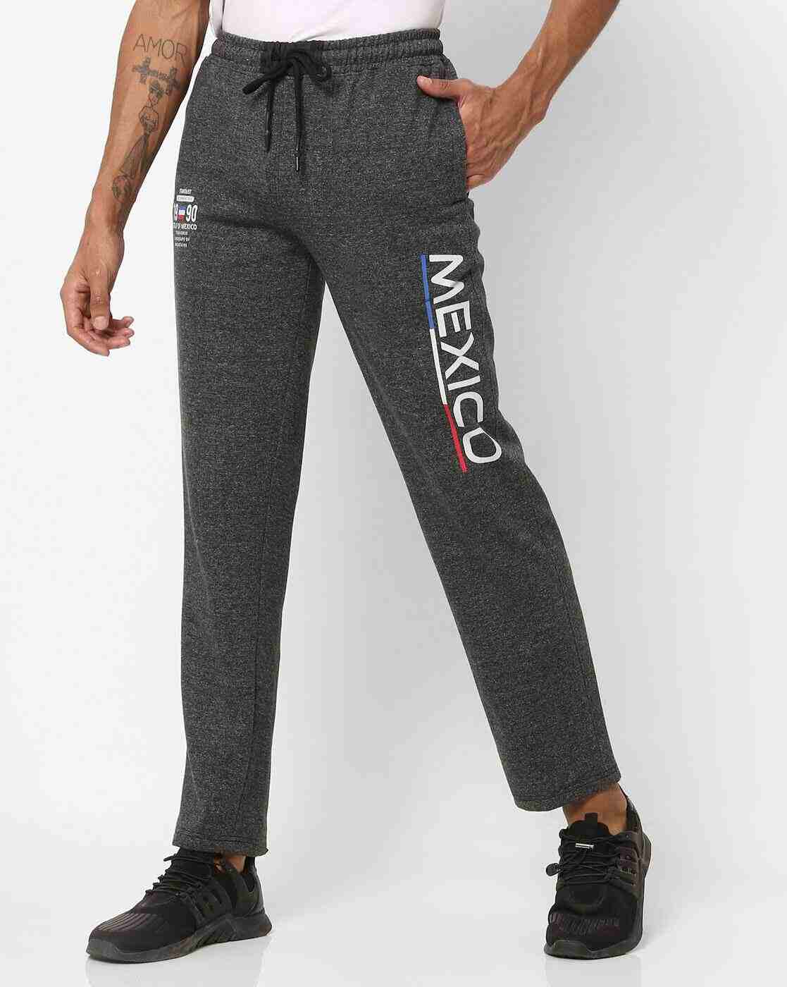 DUKE | Heathered Track Pants with Elasticated Drawstring Waist|0