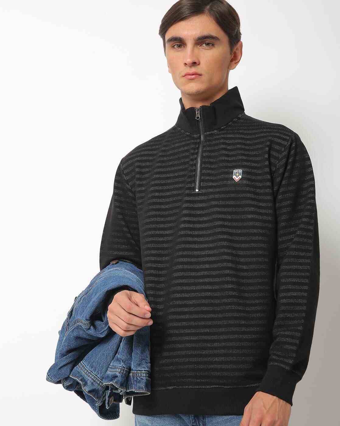 DUKE | Striped Sweatshirt with Insert Pockets|0