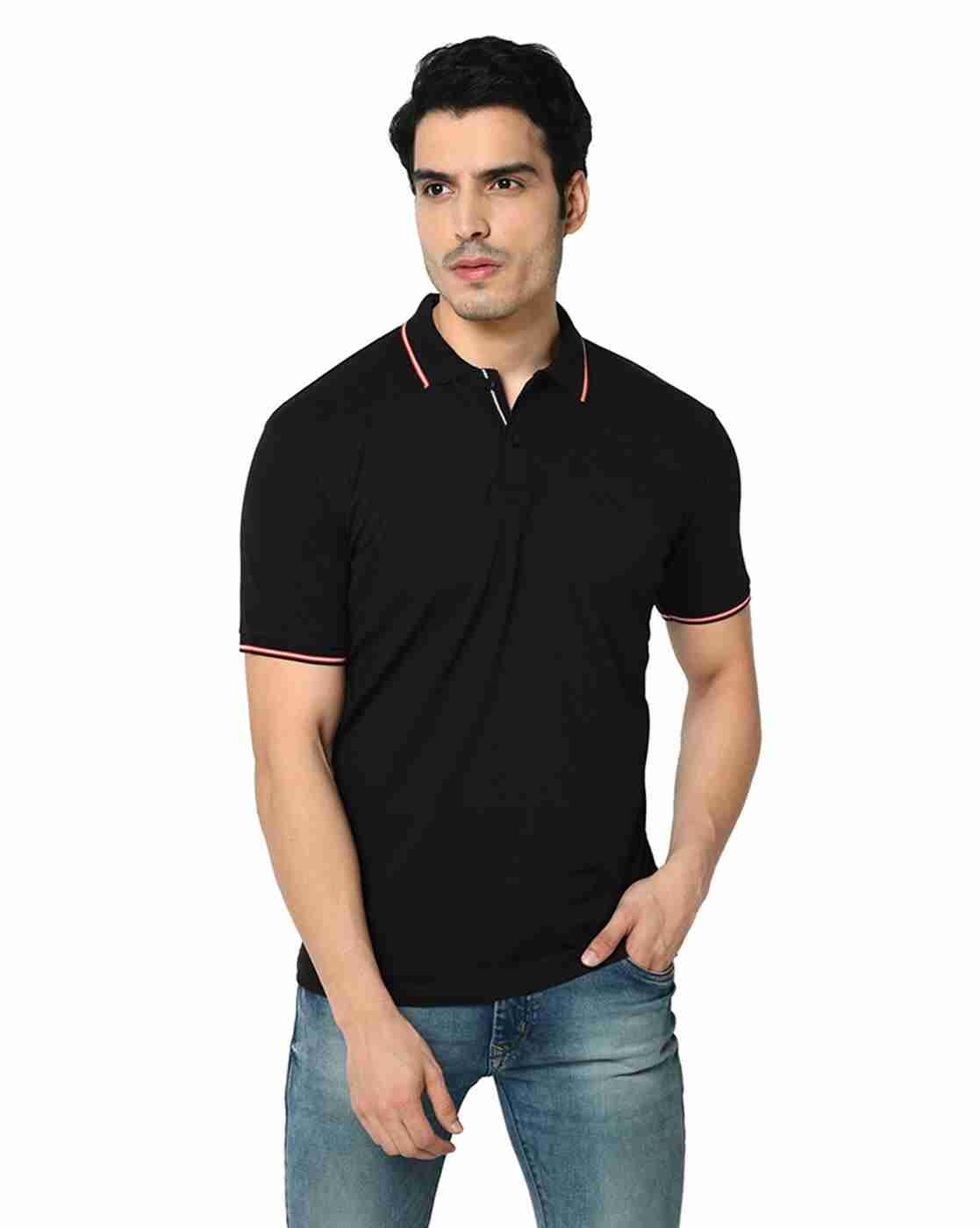 DUKE | Polo T-shirt with Contrast Sleeve Hems|0